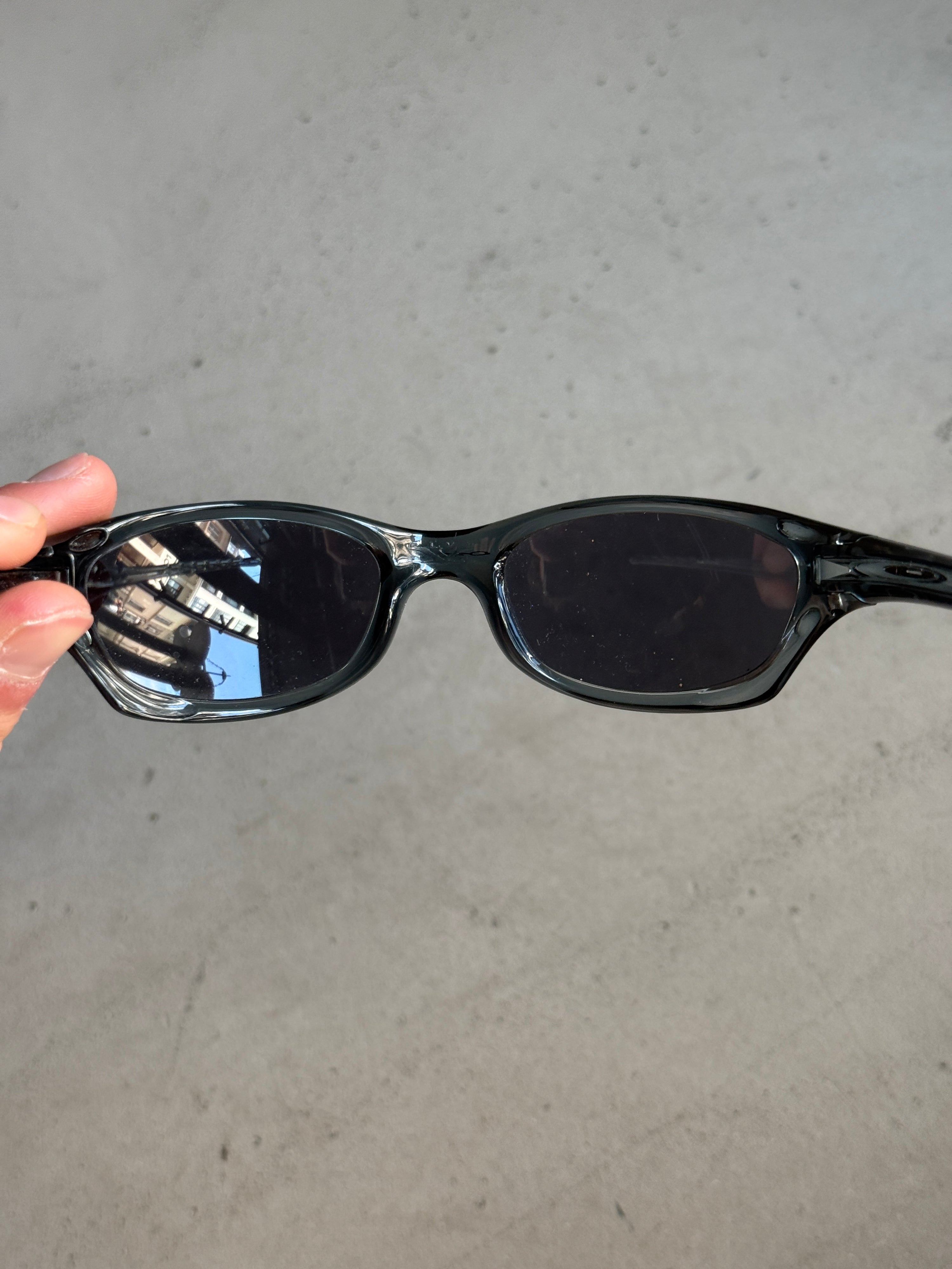 Vintage 2001 Oakley Fives 2.0 Crystal Transparent Sunglasses