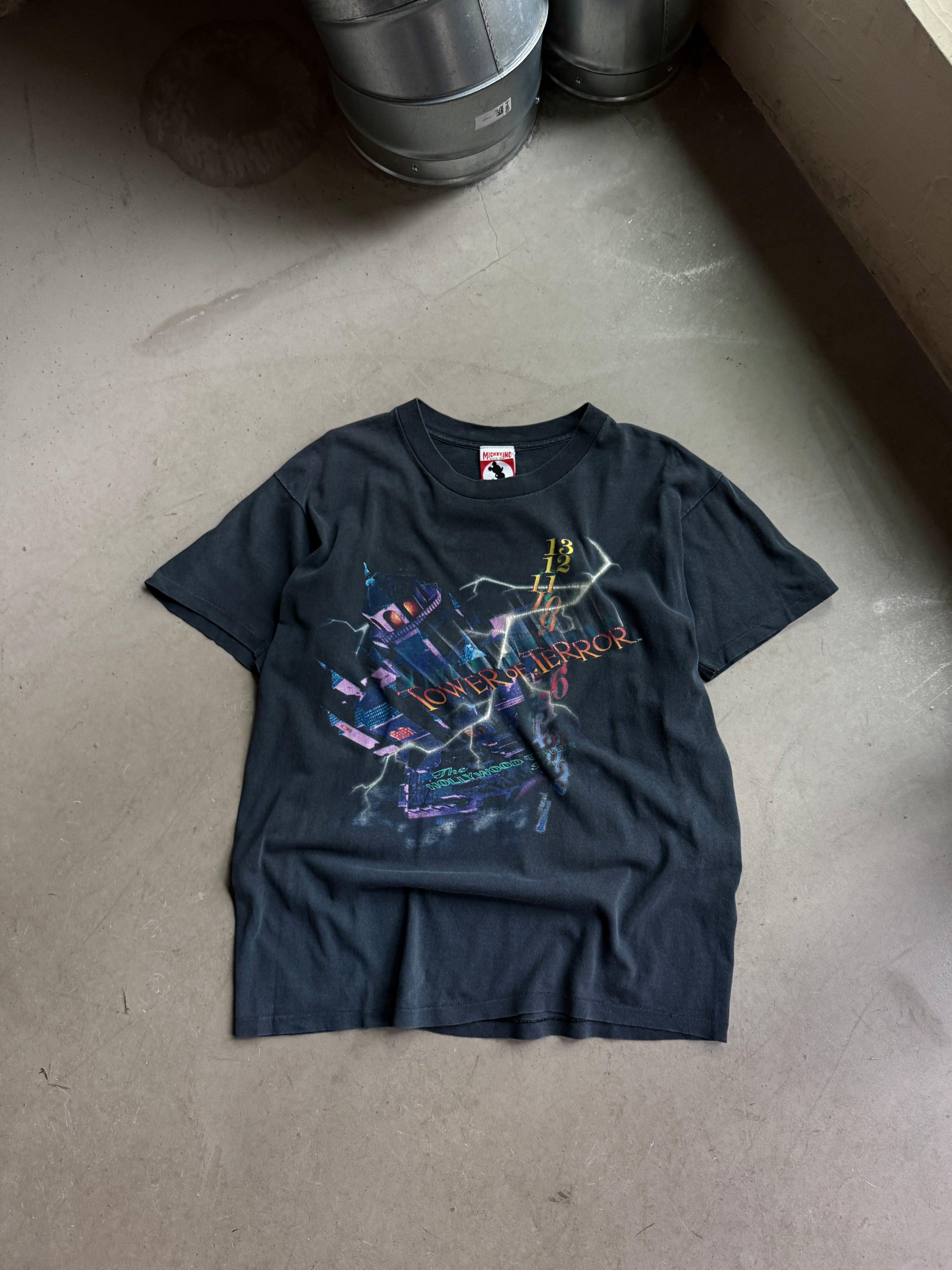 Vintage 1990s Faded Disney Tower of Terror T-Shirt - M