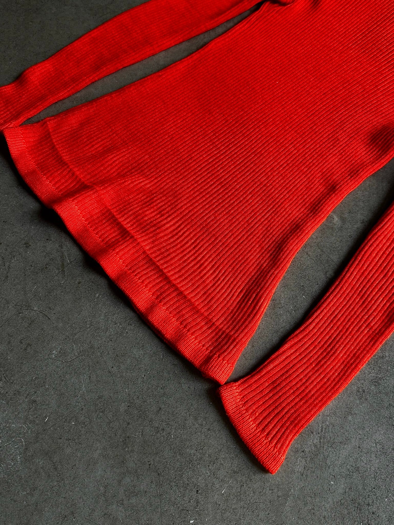 1970s Courrèges Mock Logo Turtleneck Orange - XS