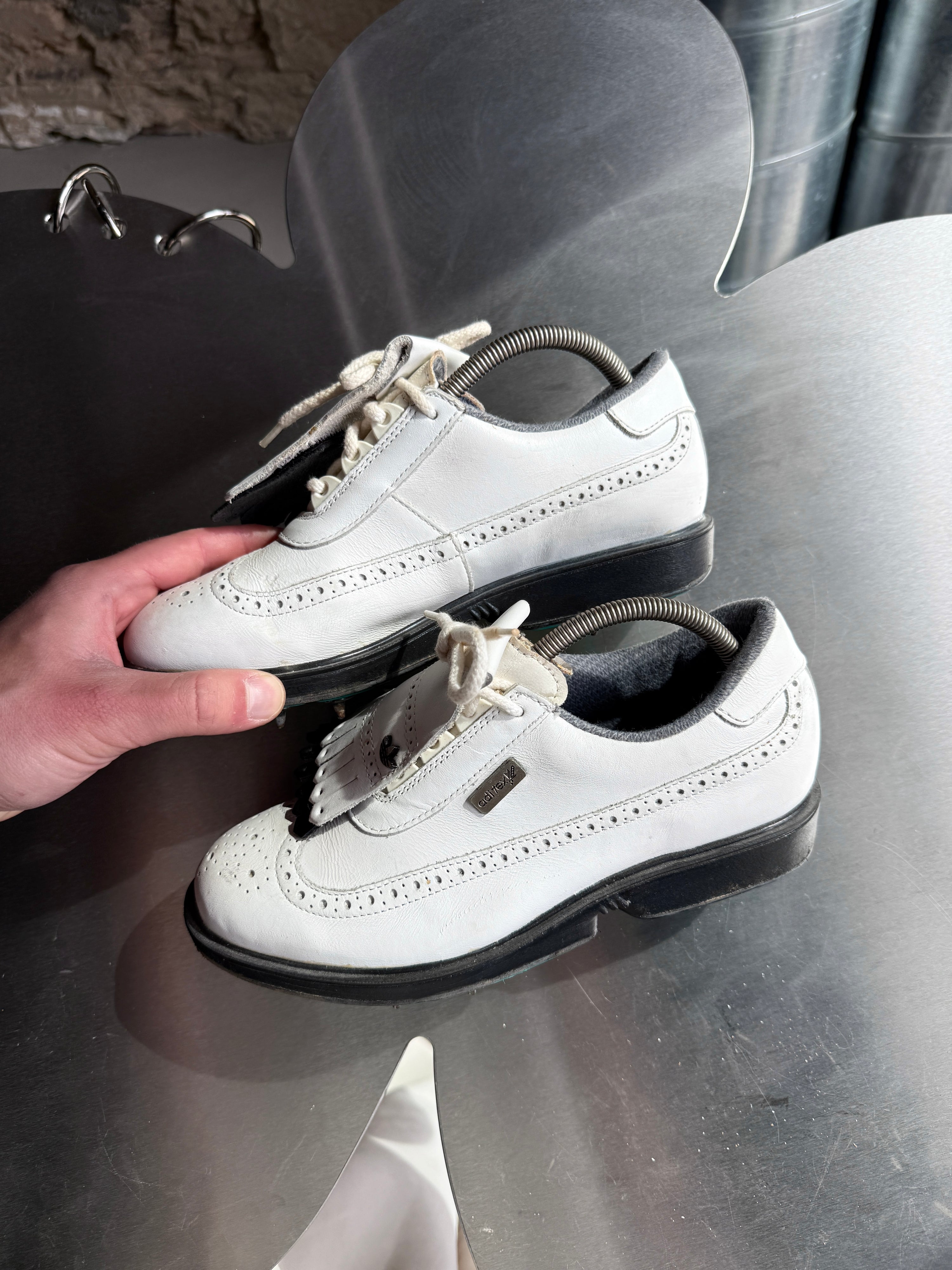 Vintage 1990s Adidas “Aditex” Leather Golf Shoes White - EU 36