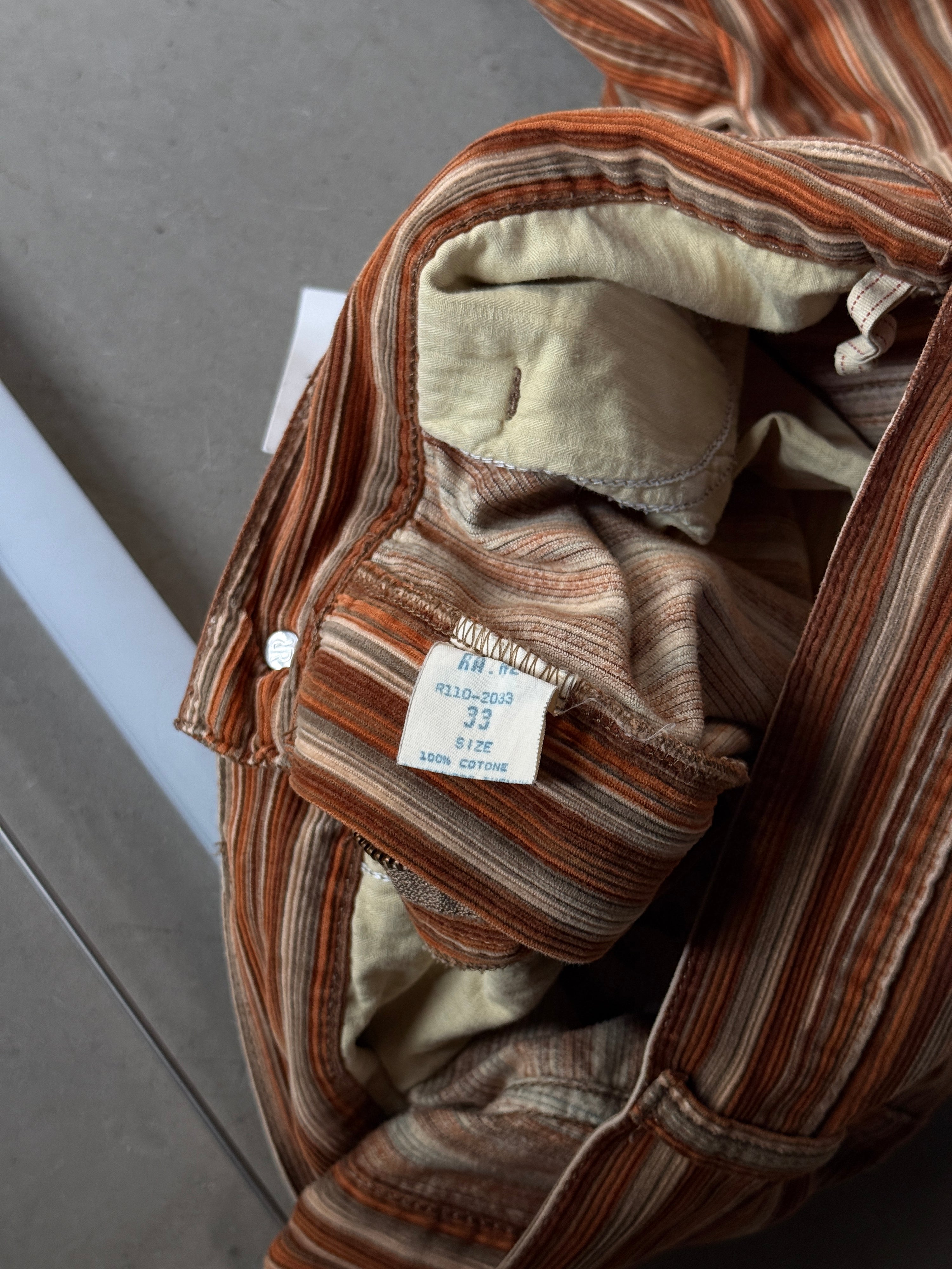 Vintage Striped Trousers Brown / Orange