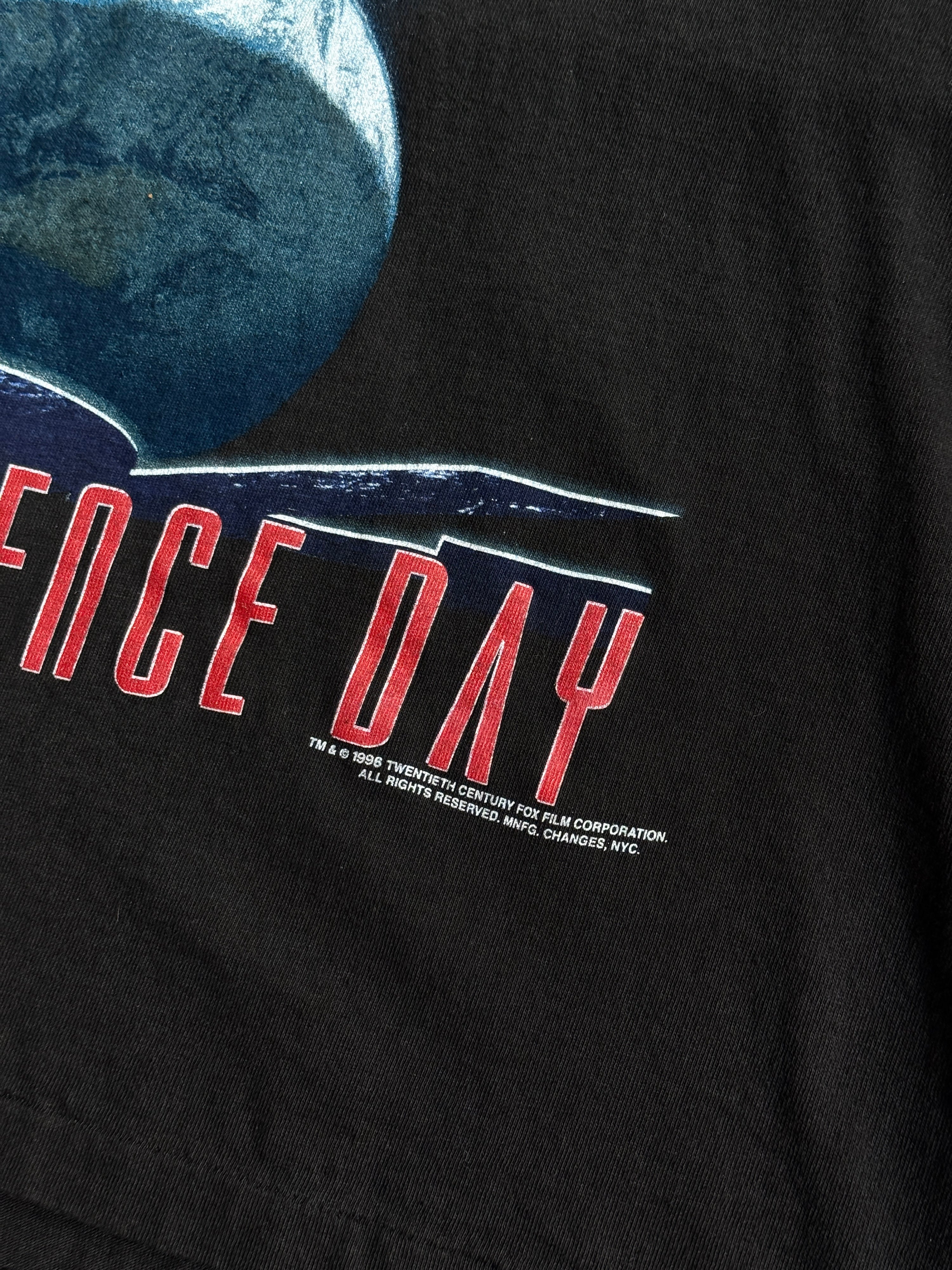 1996 Independence Day Movie Promo Tee Black - XL