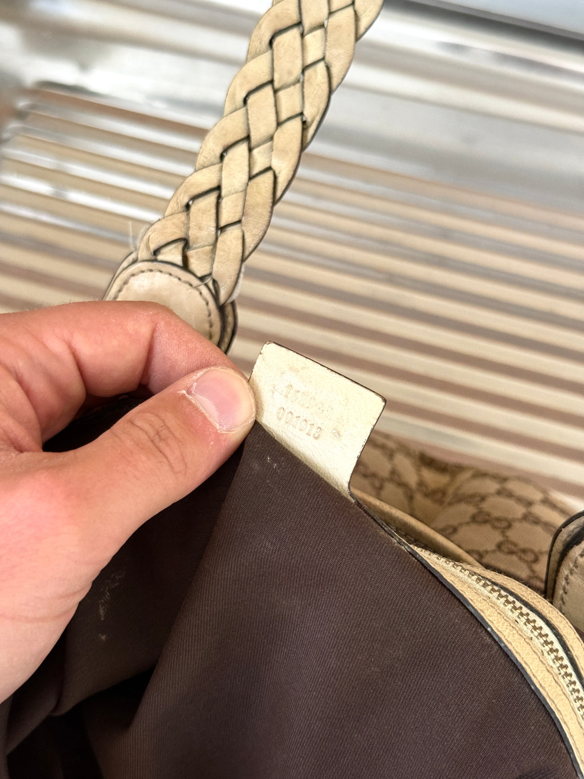 Gucci Beige GG Canvas Pelham Medium Horsebit Tote Bag