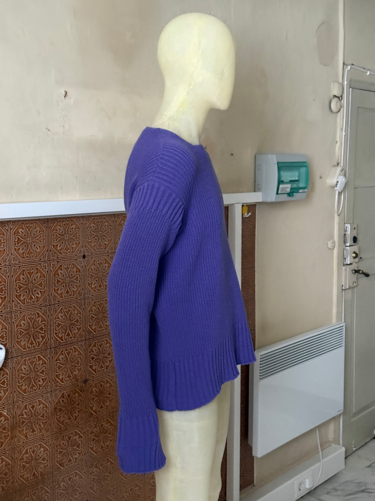 2010s Purple Jaquemus “La Maille Baja” Ribbed Wool Knit Jumper - S