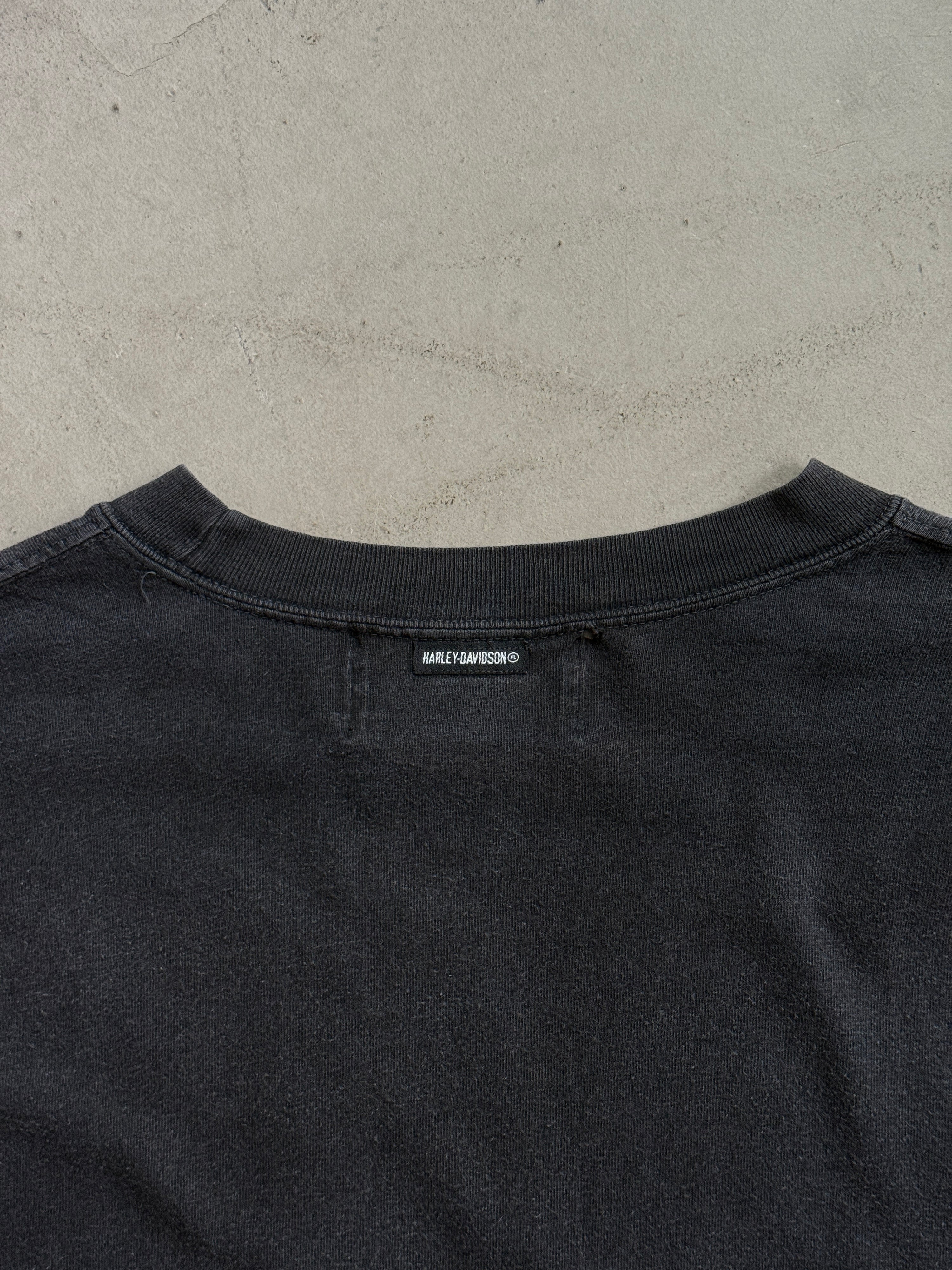 Vintage Faded Harley Davidson “V2” Longsleeve Black - L