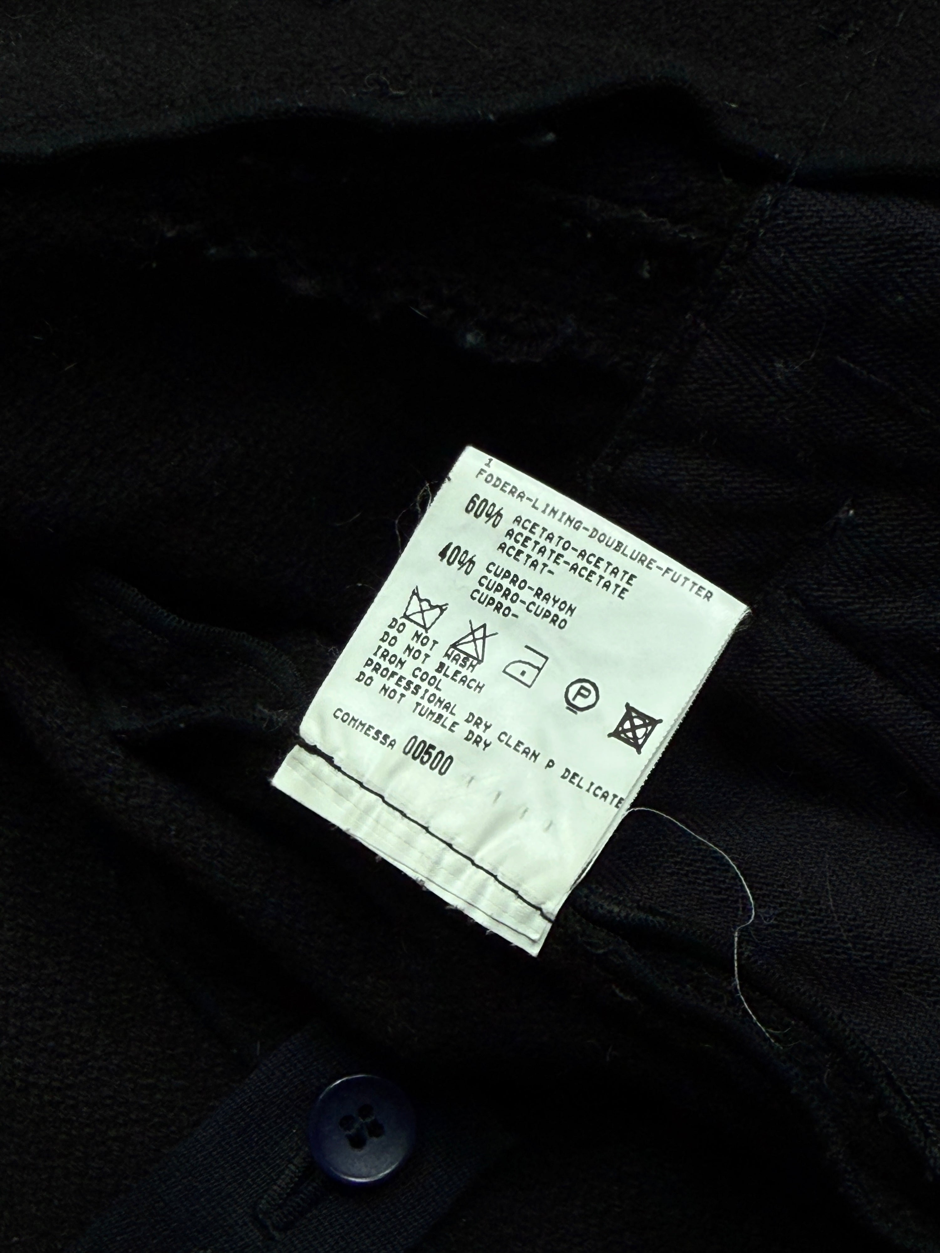 2000s Marithé + François Girbaud Asymmetrical Buttoned Black Officer Jacket - S