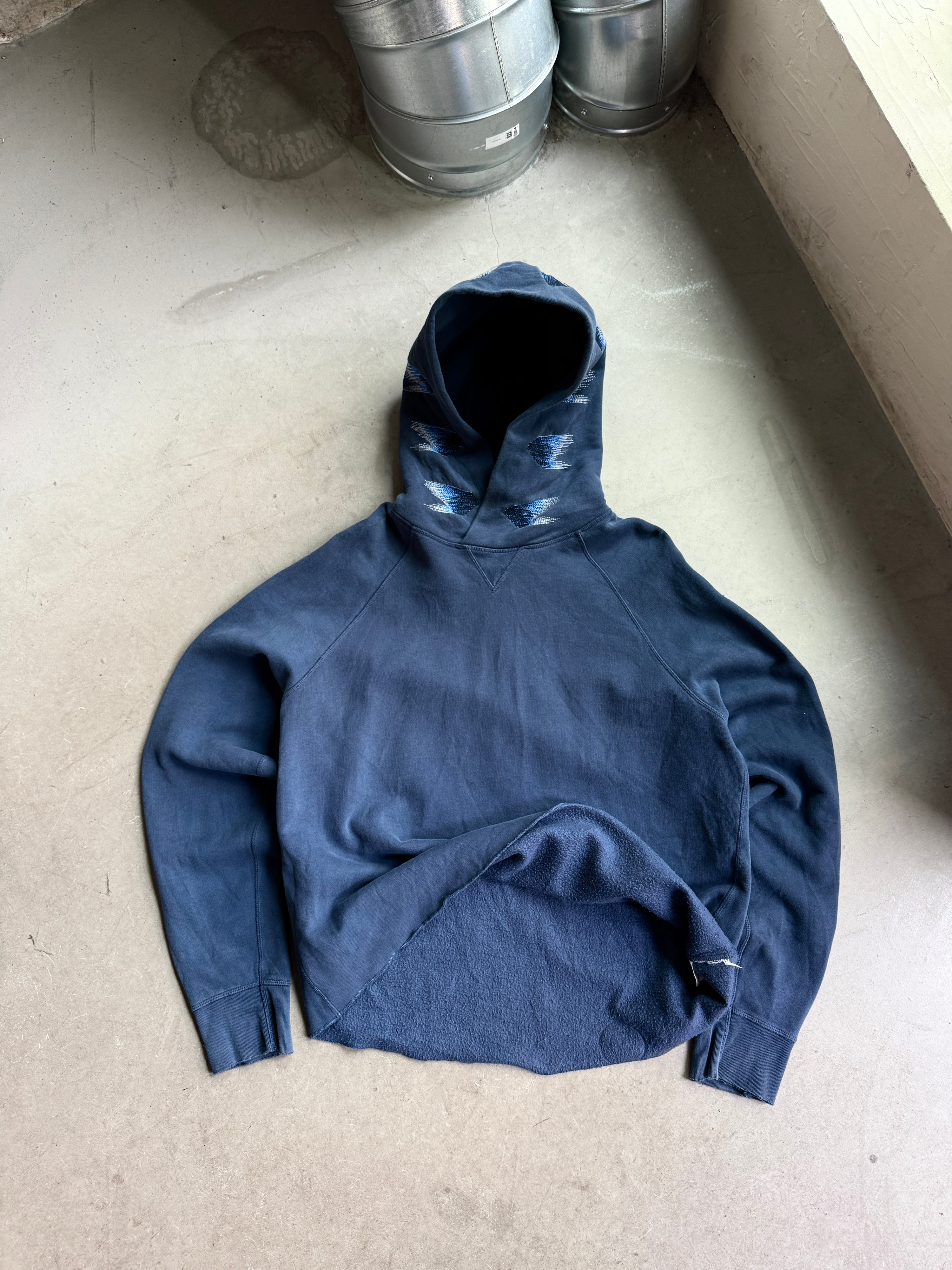 Cropped Levis SS2019 Made & Crafted Unhemmed Hoodie Navy - XL