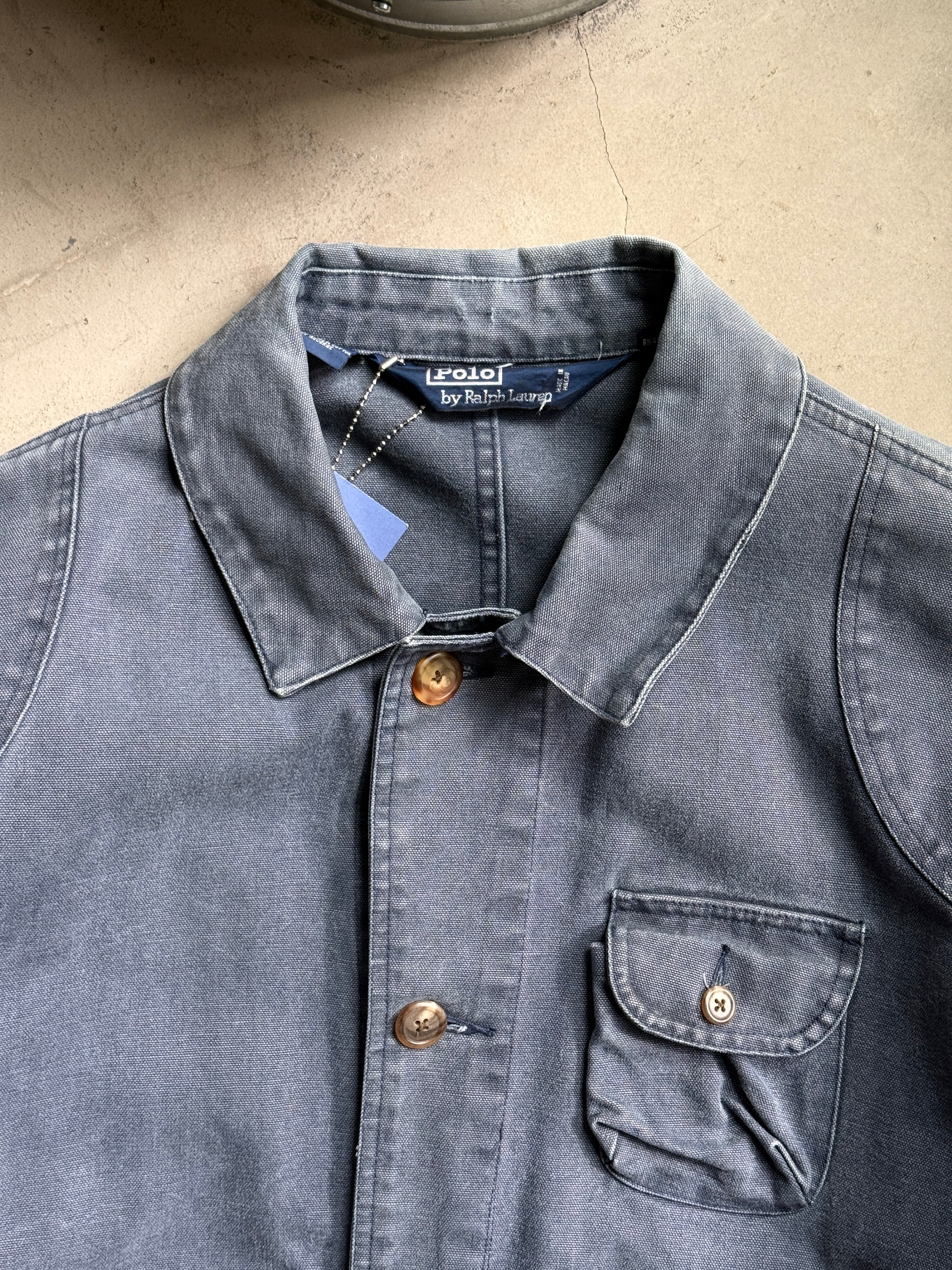 Vintage 1990s Faded Ralph Lauren Barn Chore Coat Blue - XXL