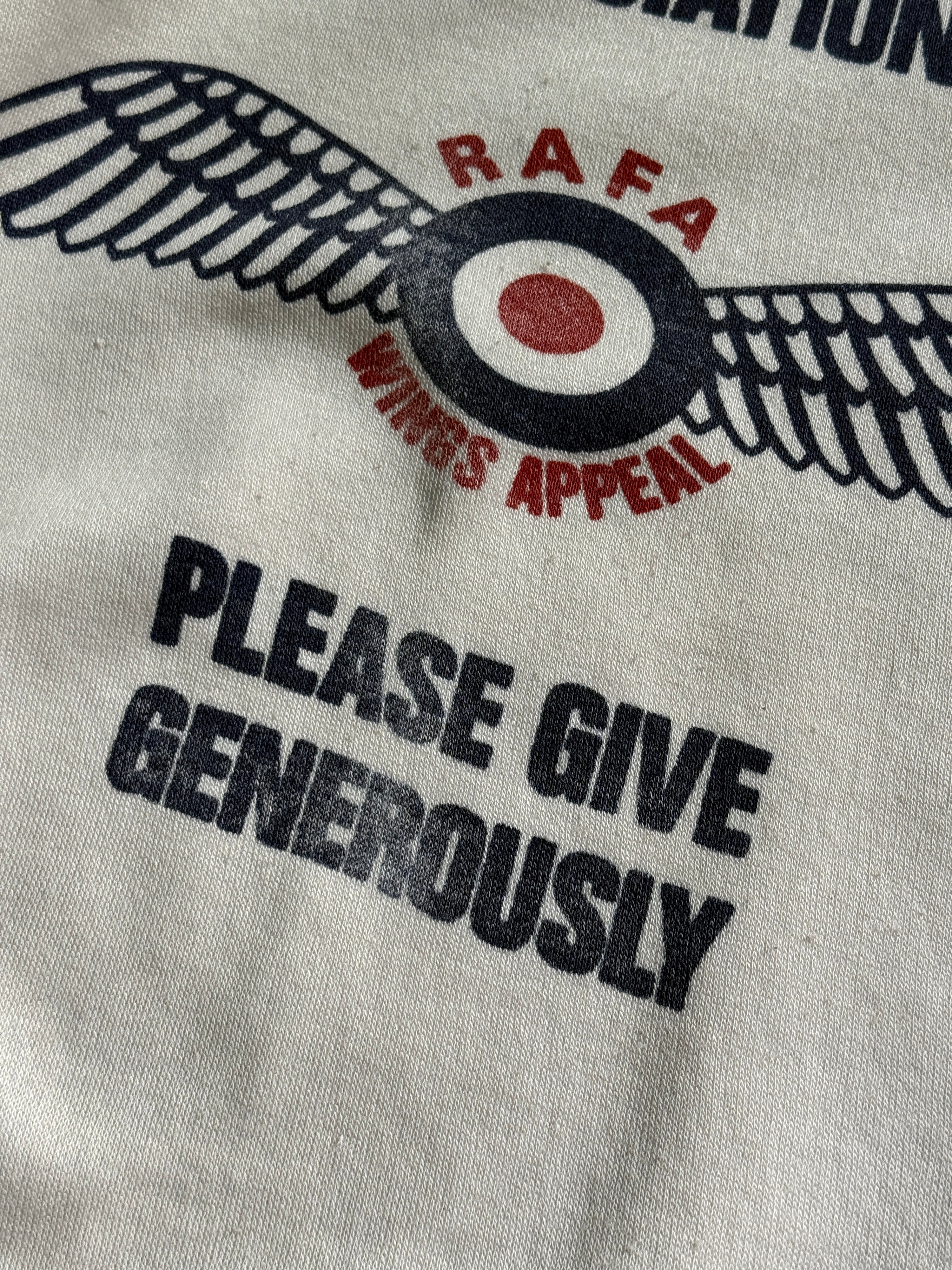 Vintage 1980s Royal Air Force Association Sweater White - L