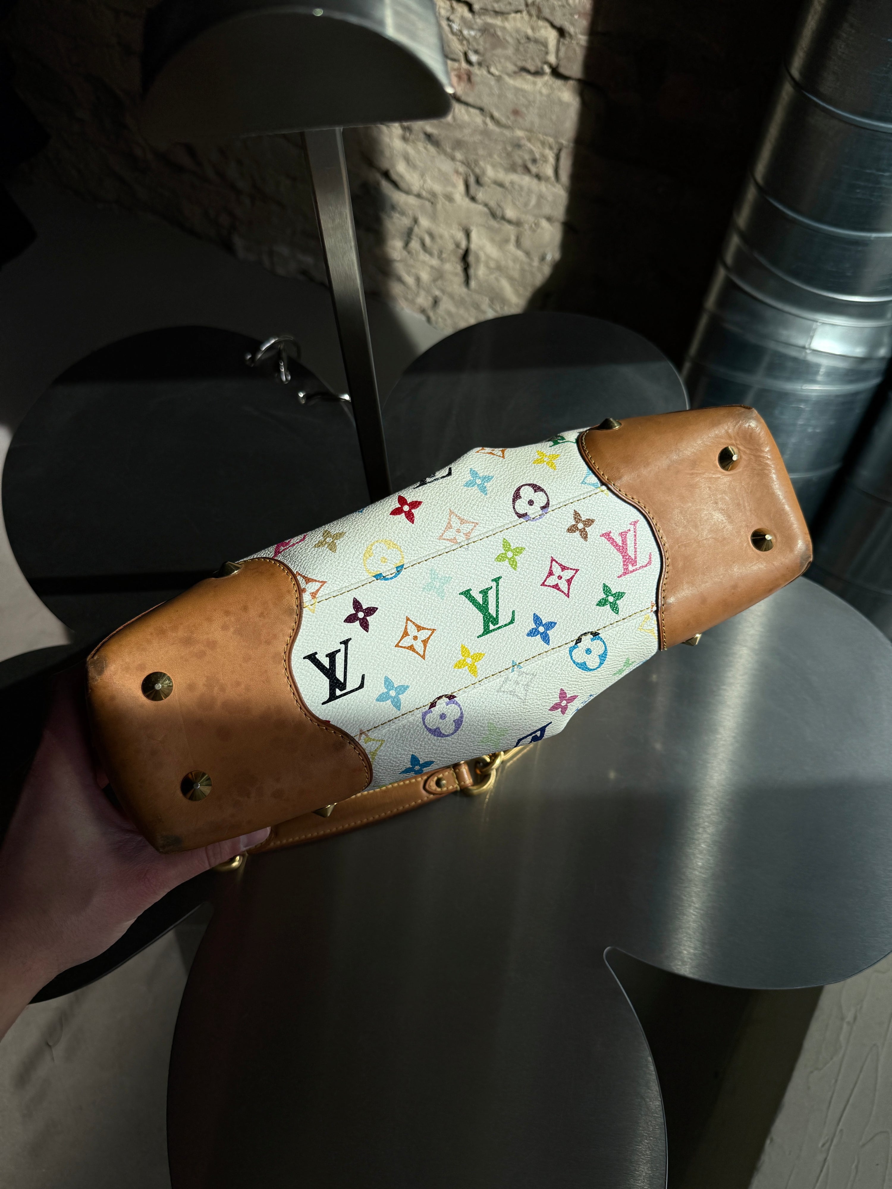 2011 Louis Vuitton Multicolor Monogram Judy GM Bag White (TR3191)