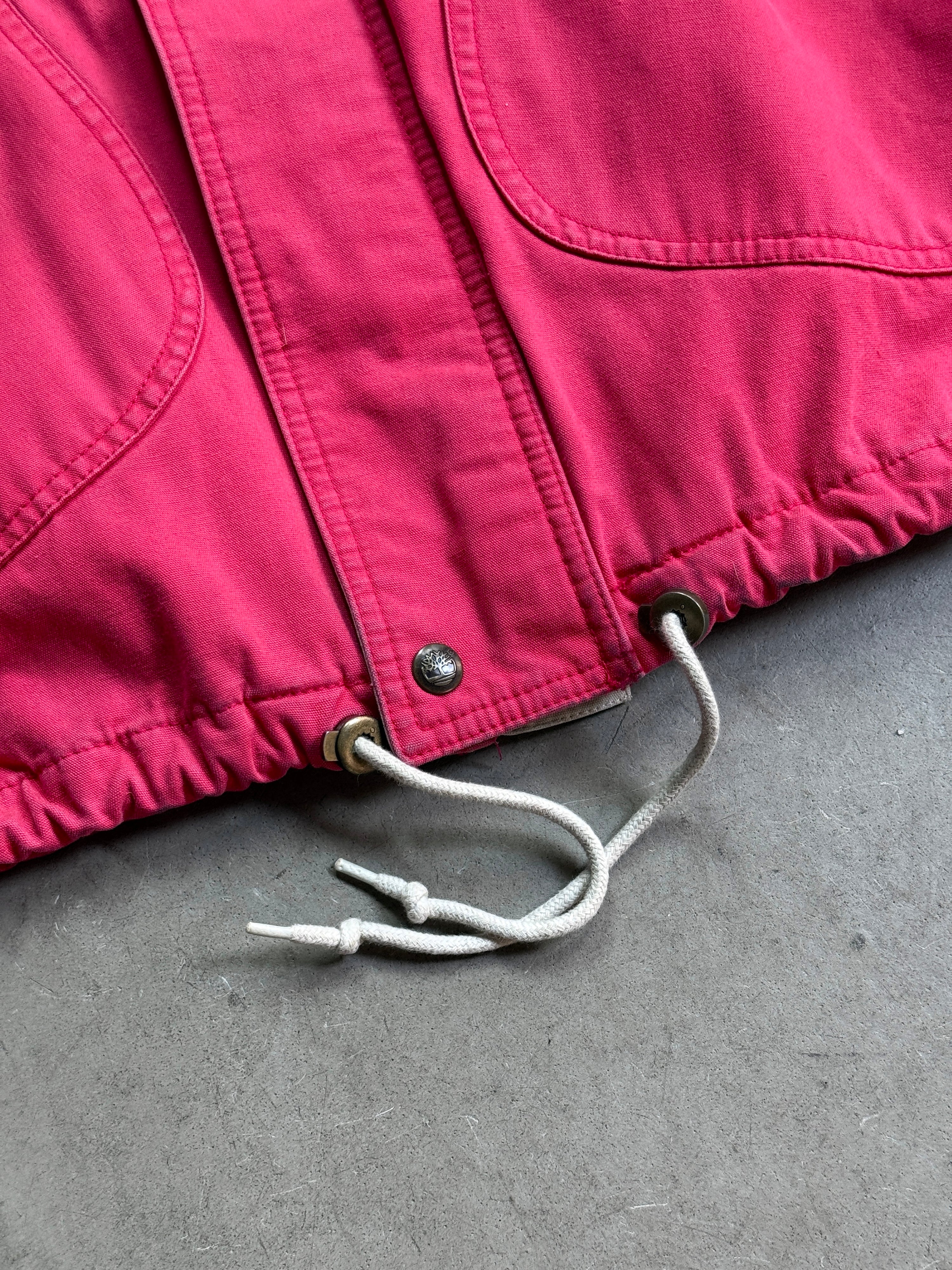 Vintage Faded Timberland Weathergear Canvas Chore Jacket Red - XL