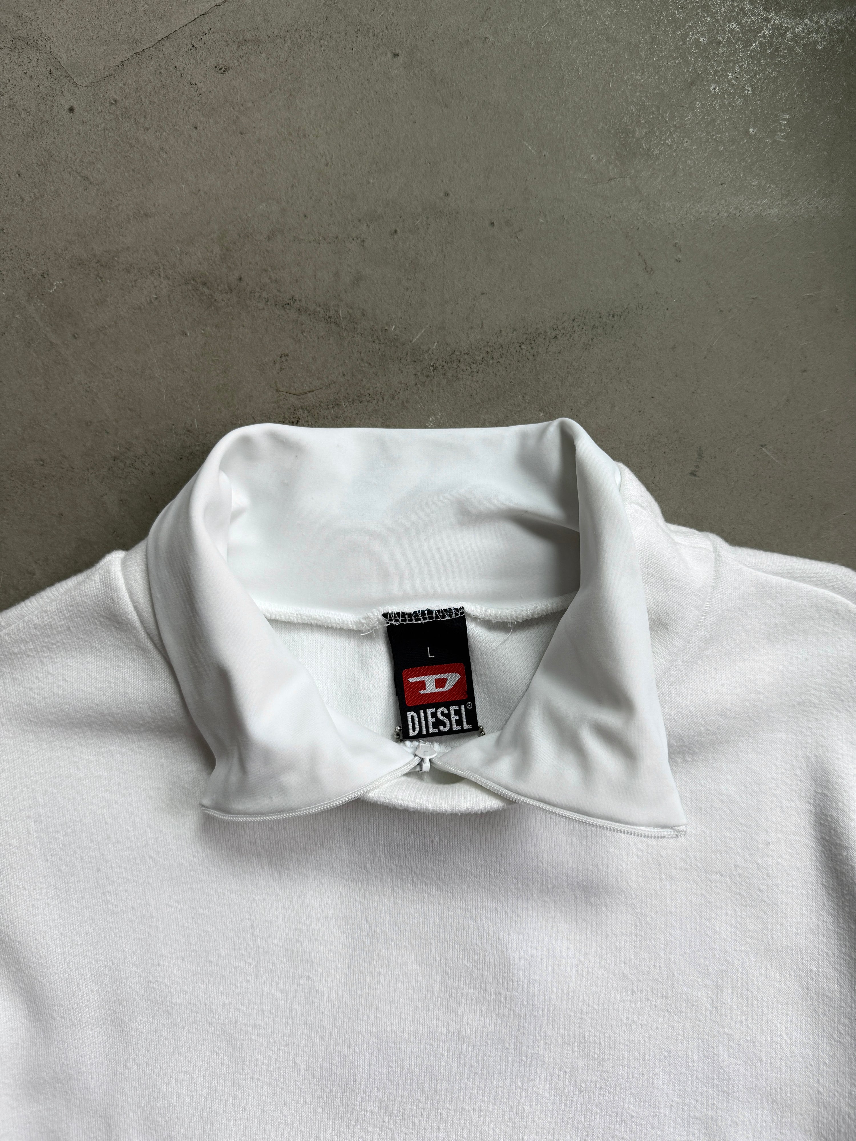 Vintage Diesel Transparent Detail Sweatshirt White - L