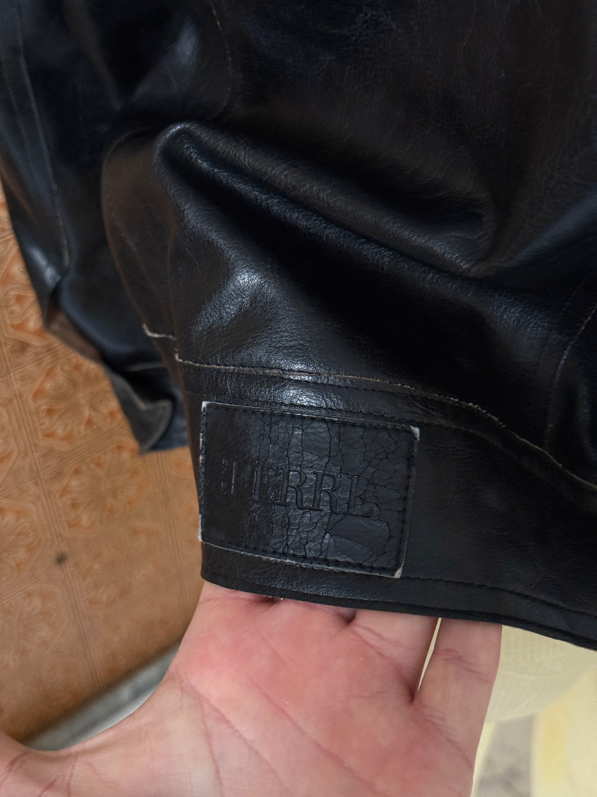 Vintage 2000s Gianfranco Ferré Black Faux Leather Jacket - M
