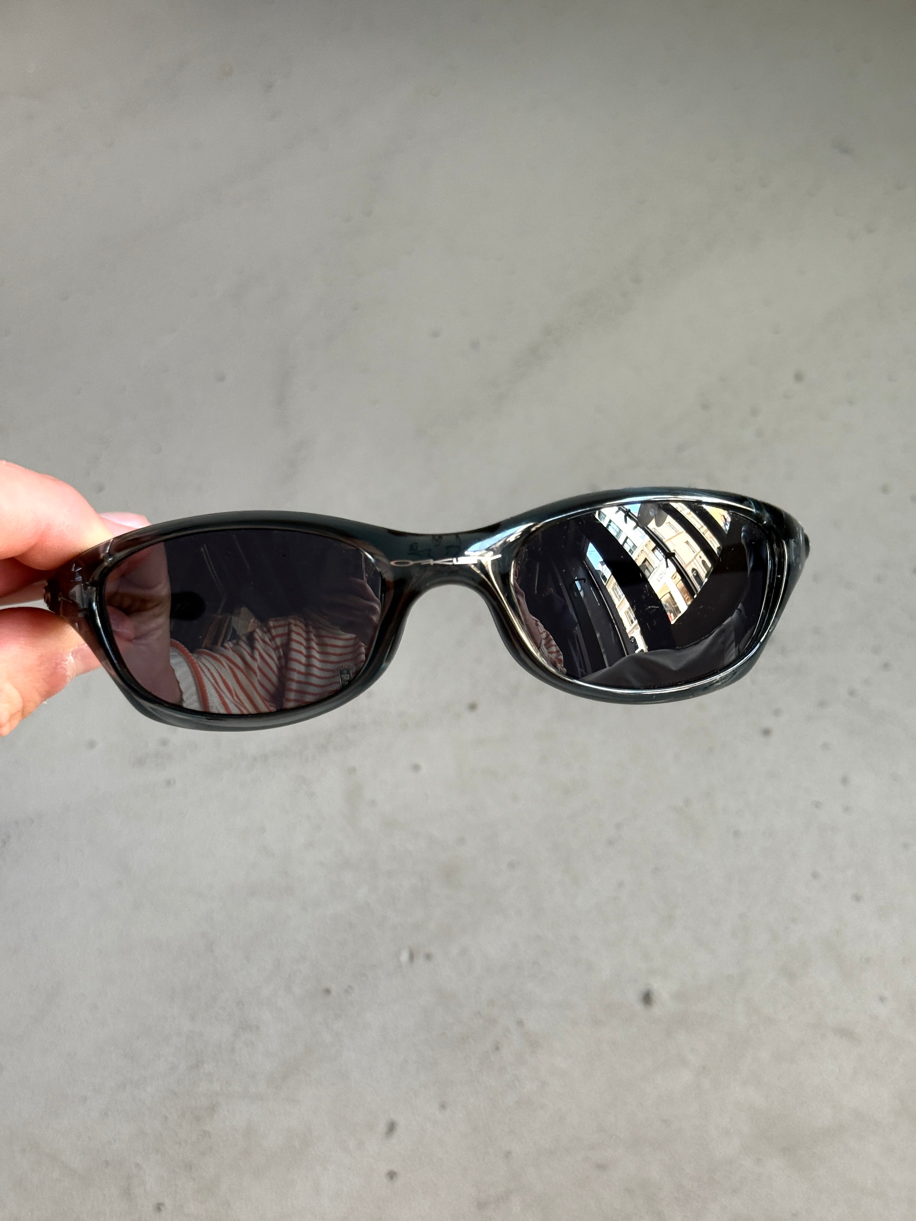 Vintage 2001 Oakley Fives 2.0 Crystal Transparent Sunglasses