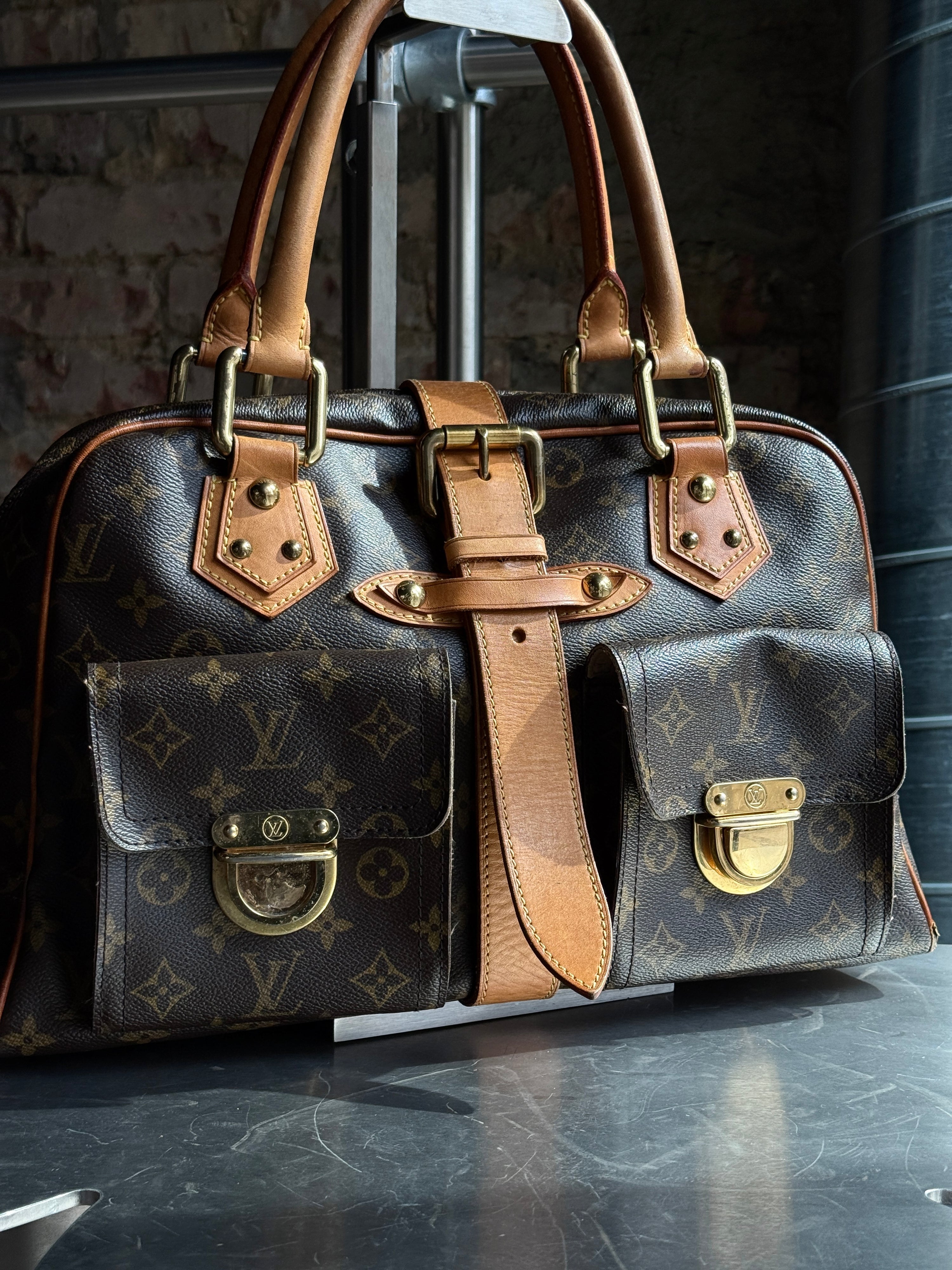 2009 Louis Vuitton Manhattan GM Bag Brown (FL0069)