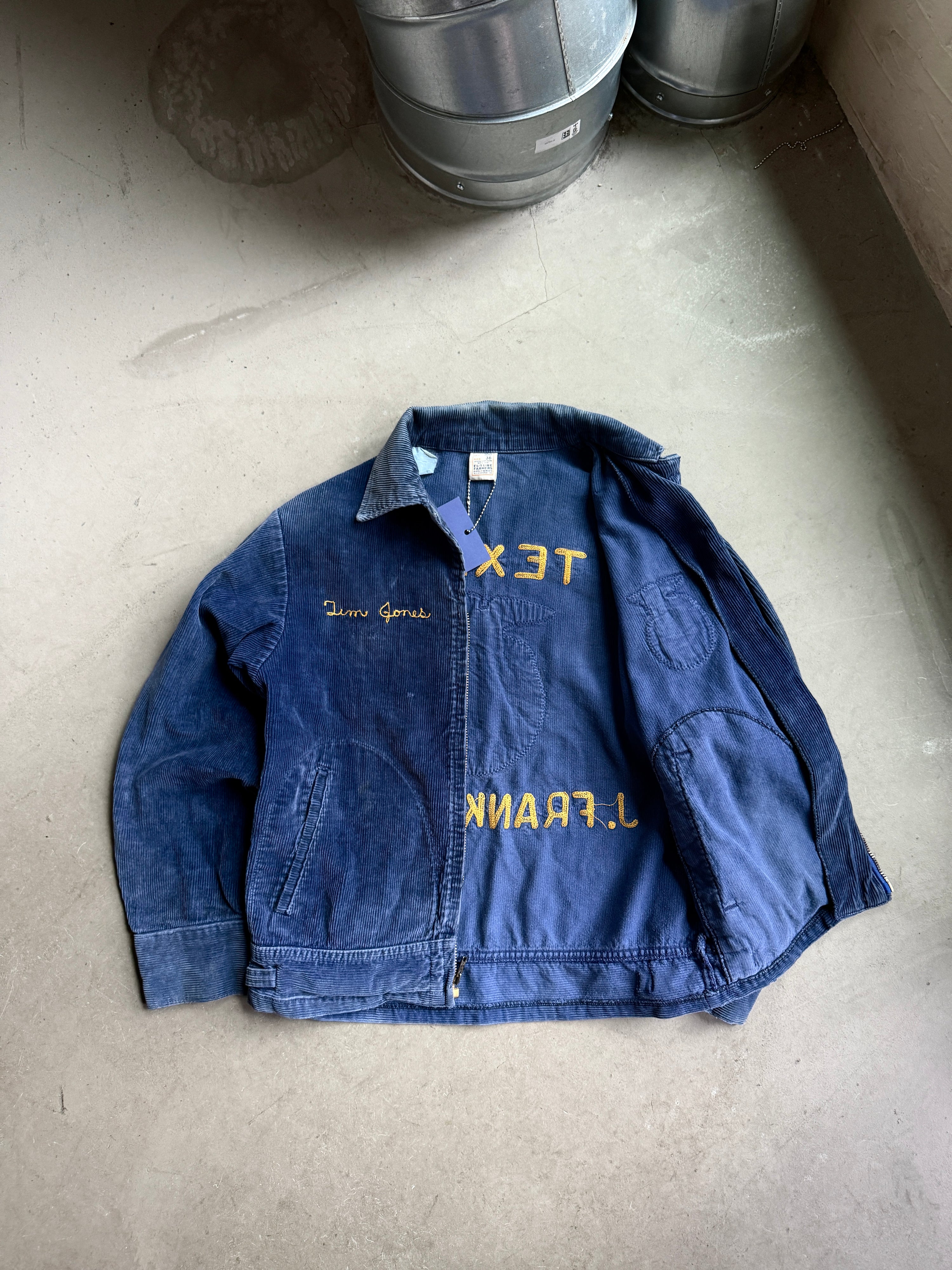 Vintage 1960/70s FFA Texas Chainstitched Jacket Blue - S
