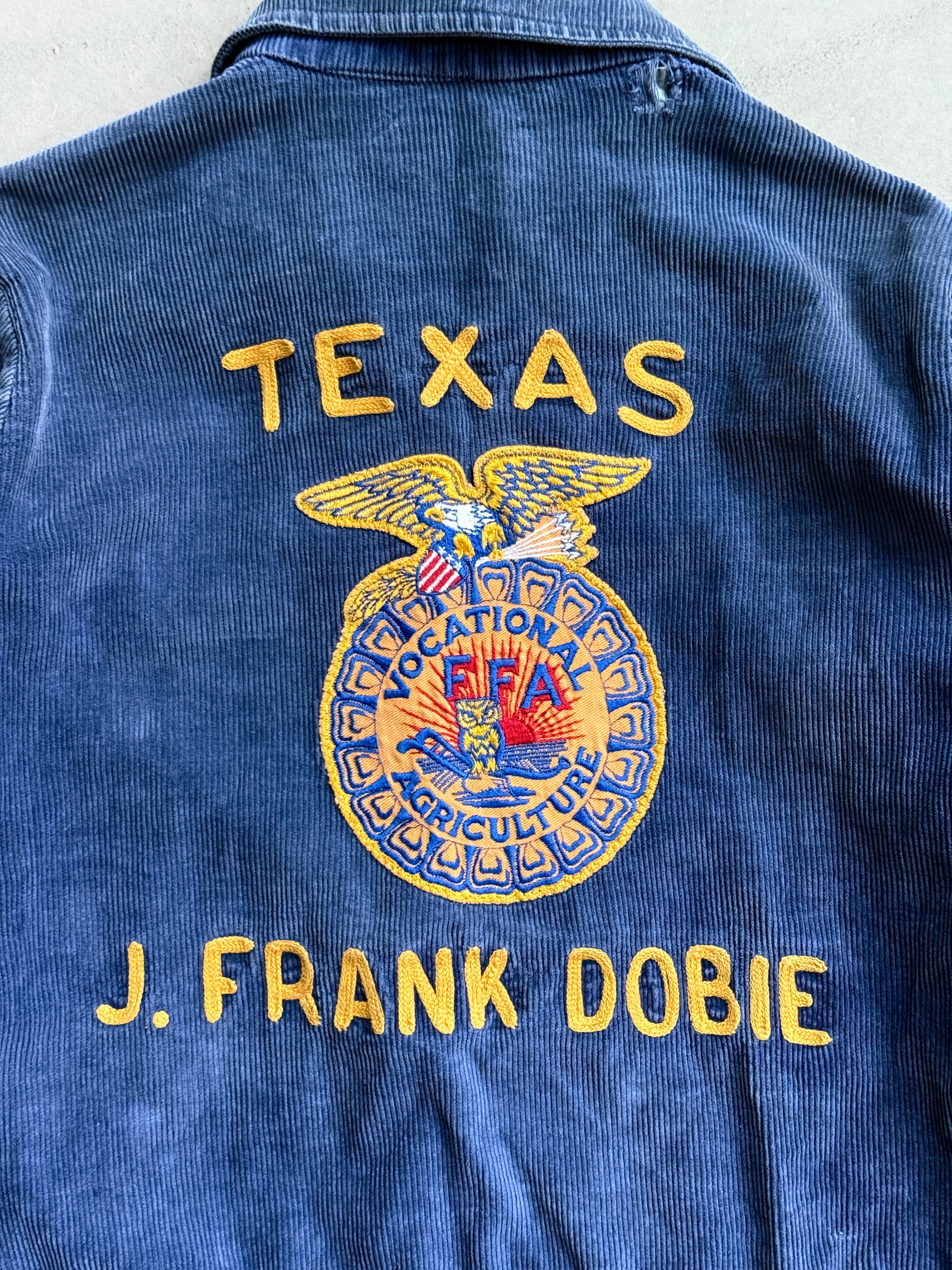 Vintage 1960/70s FFA Texas Chainstitched Jacket Blue - S