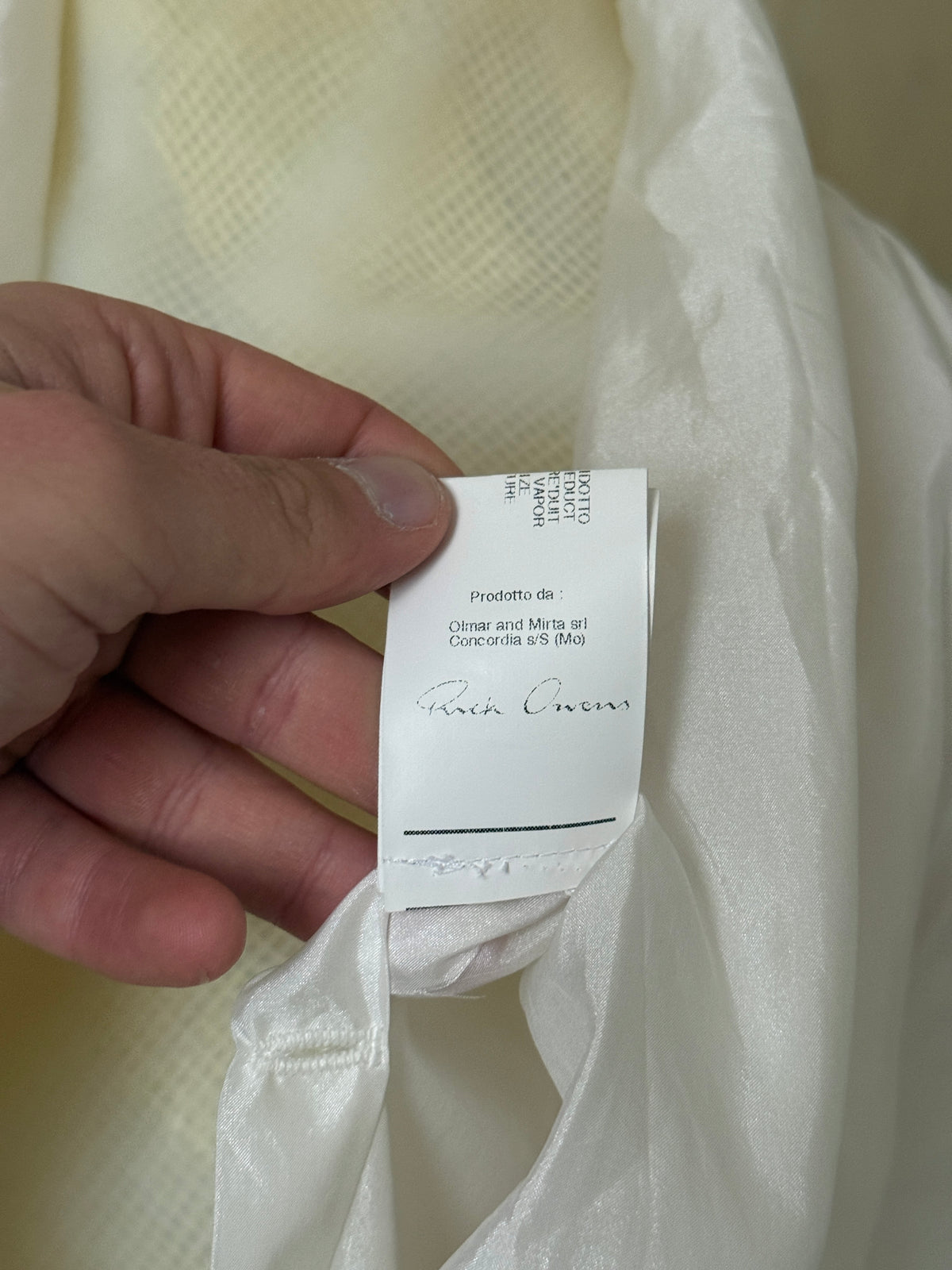 2000s Rick Owens Silk Blend Asymetrical Drape Blazer Coat White - XS