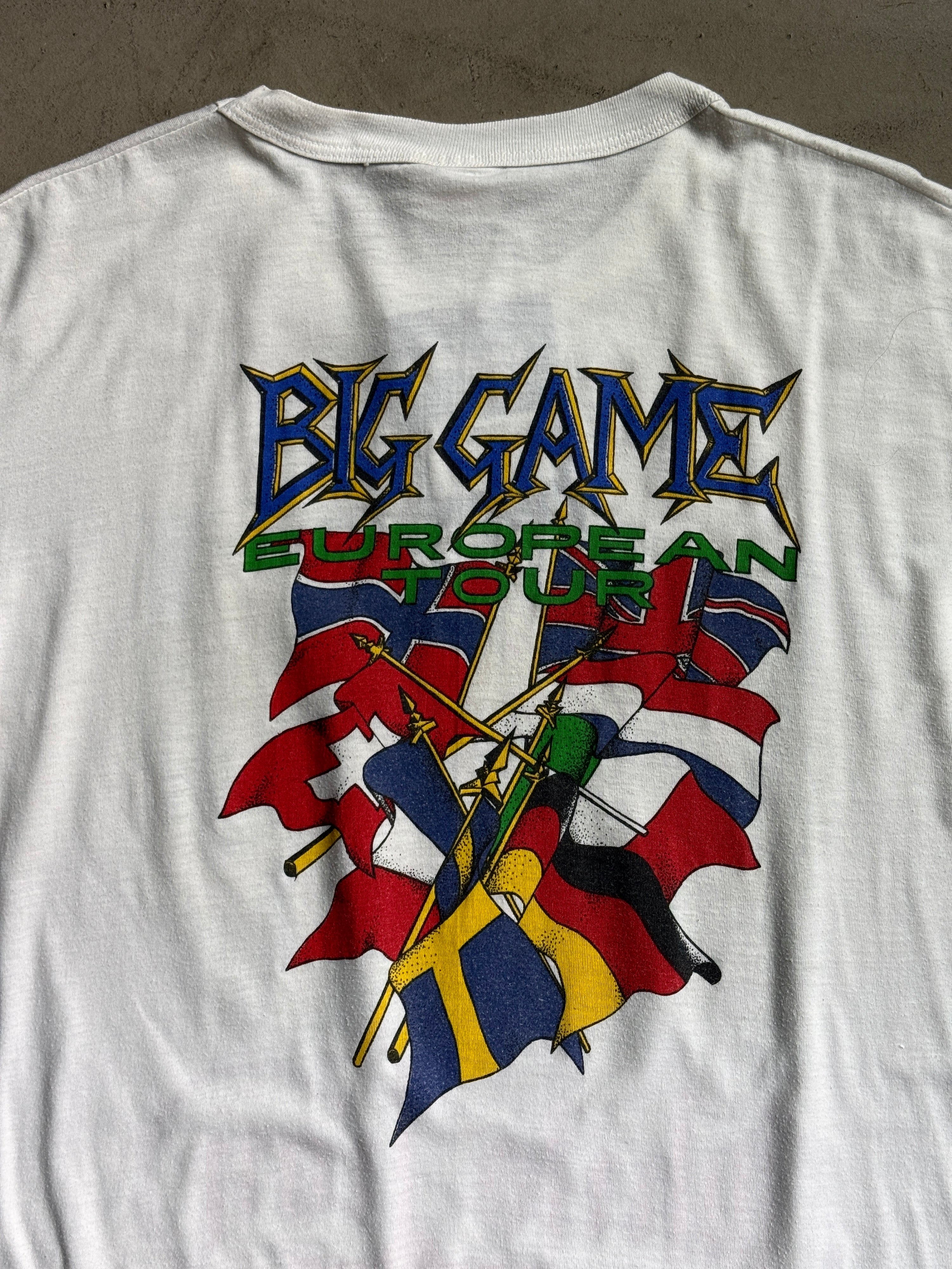 Vintage 1989 White Lion “Big Game” European Tour Tee White - L
