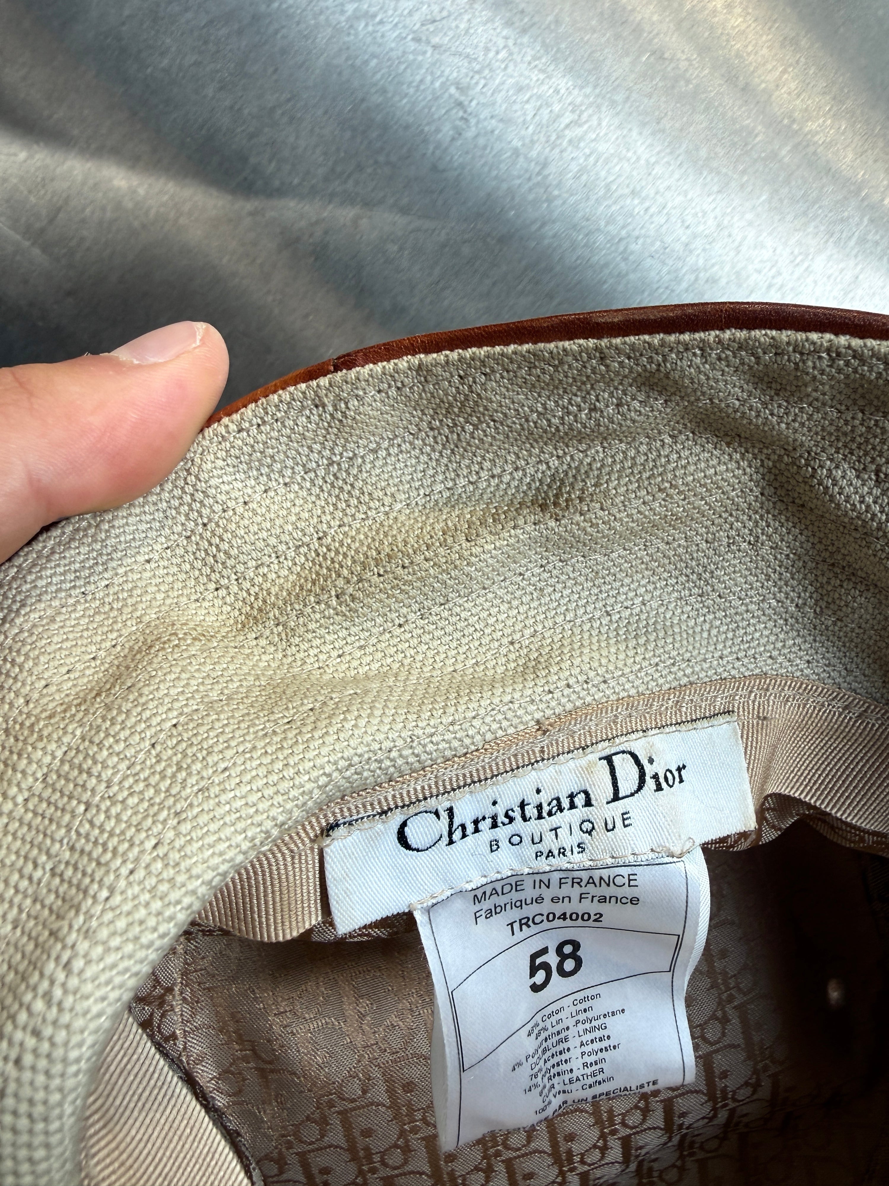 Vintage Christian Dior Canvas Safari Oblique Bucket Hat