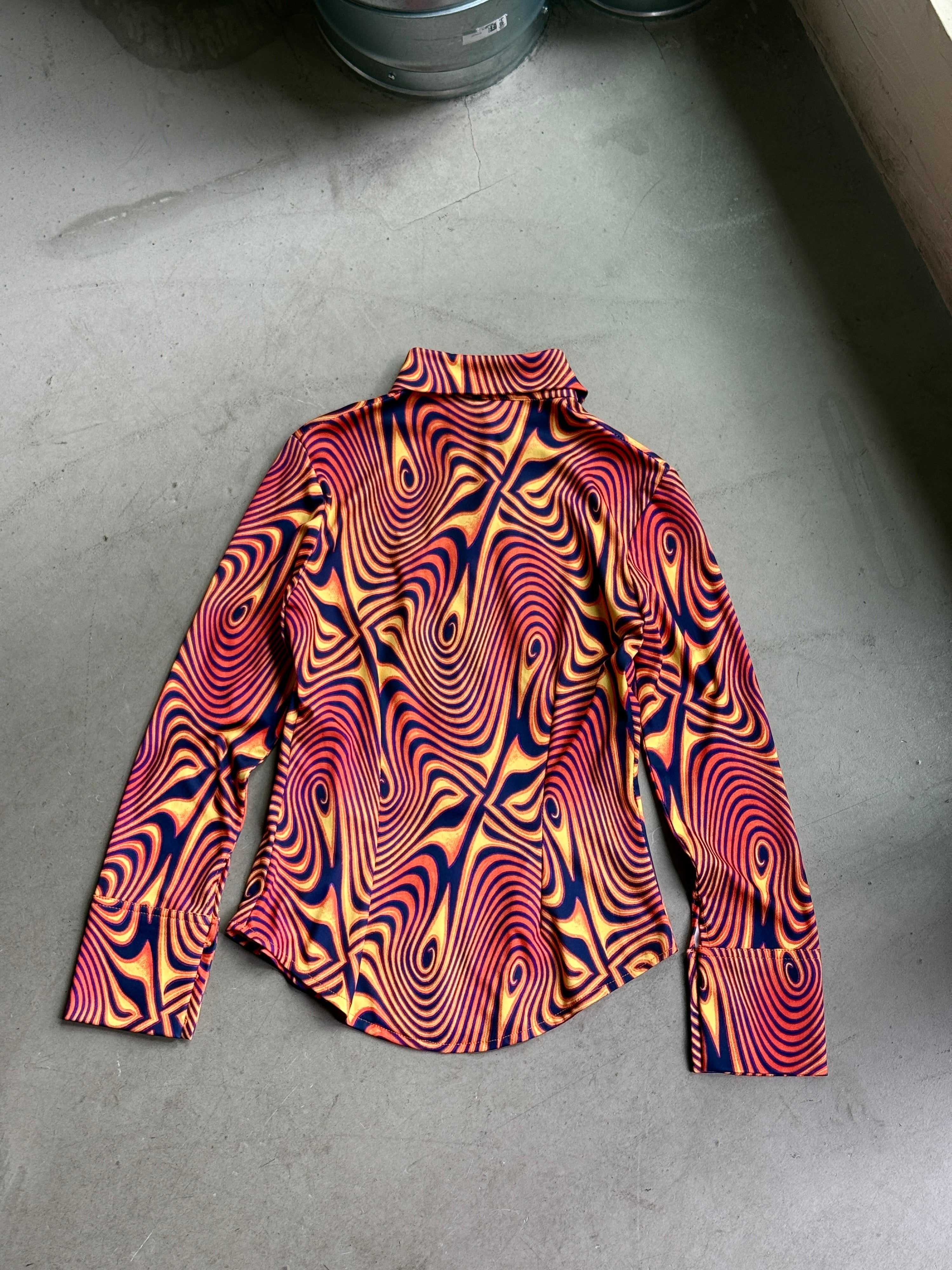 Vintage Goldie Vava 70s Retro Funky Button Up - S