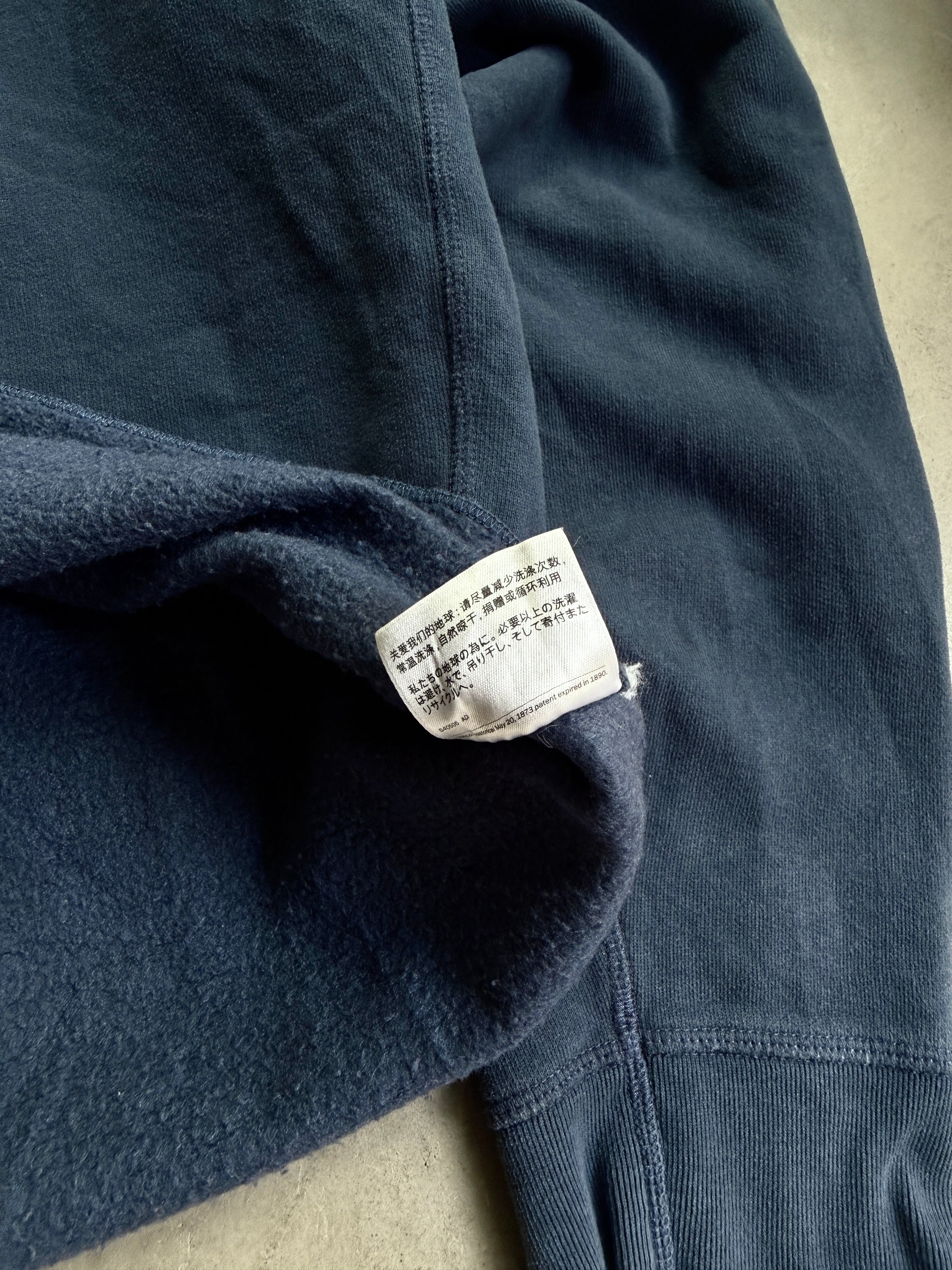 Cropped Levis SS2019 Made & Crafted Unhemmed Hoodie Navy - XL