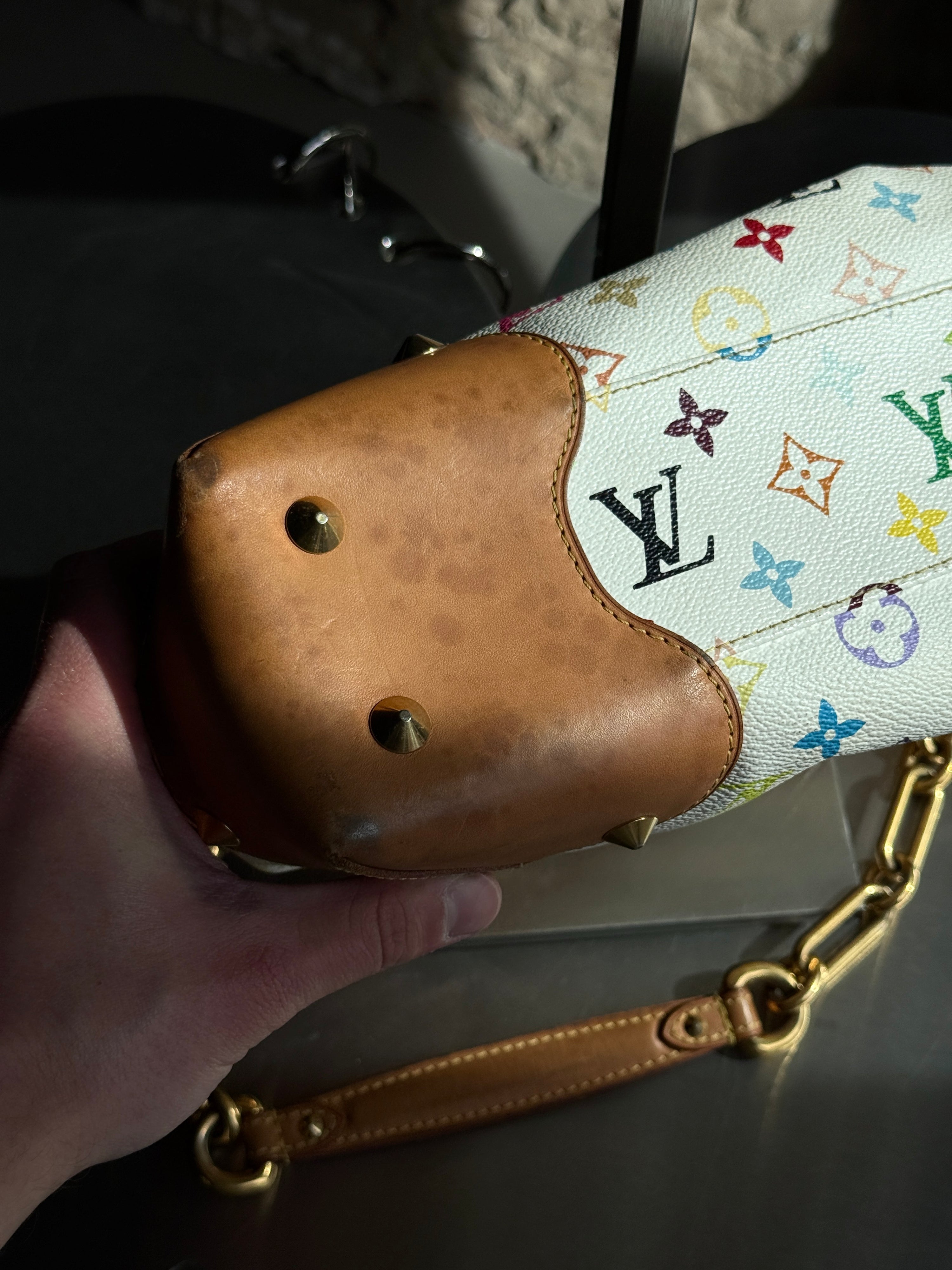 2011 Louis Vuitton Multicolor Monogram Judy GM Bag White (TR3191)