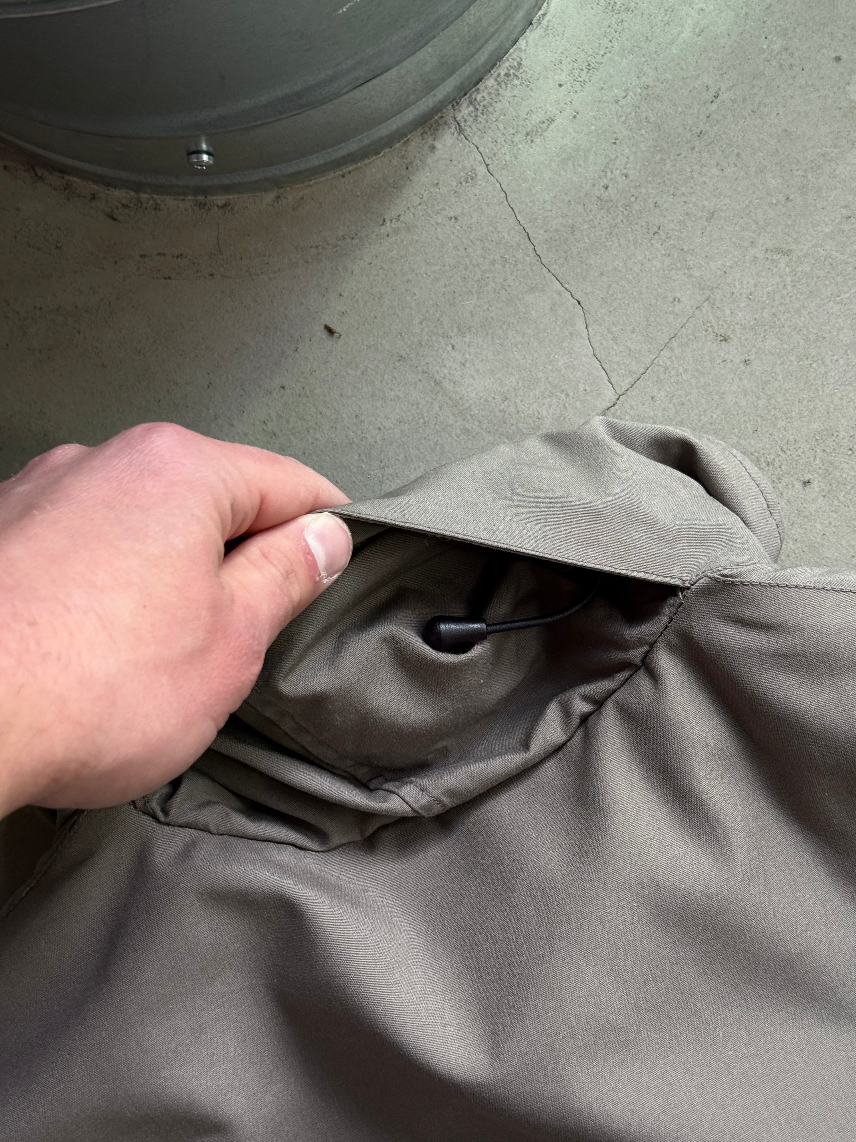 2000s Calvin Klein Fleece Lined Cargo Jacket Grey - L