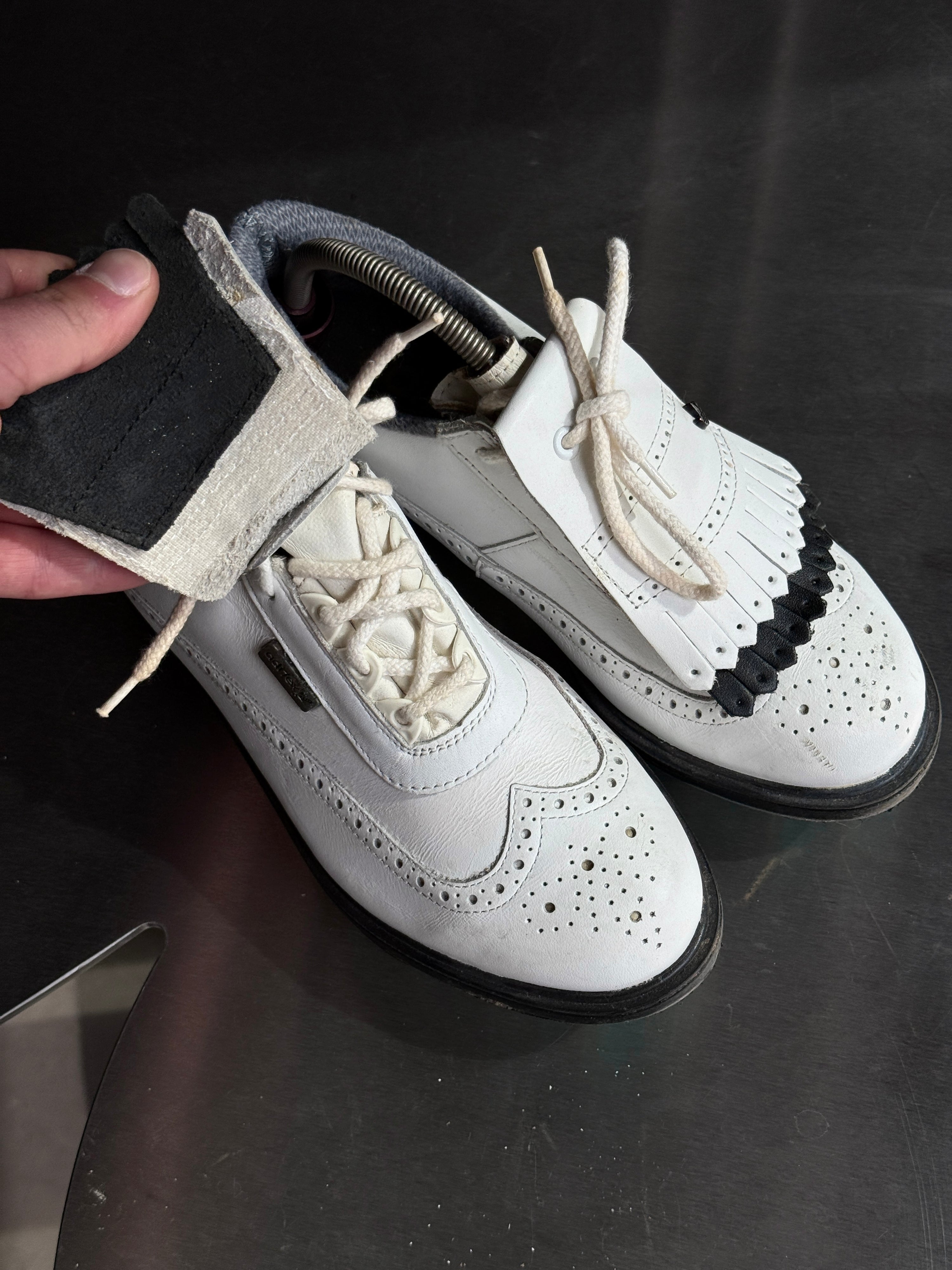 Vintage 1990s Adidas “Aditex” Leather Golf Shoes White - EU 36