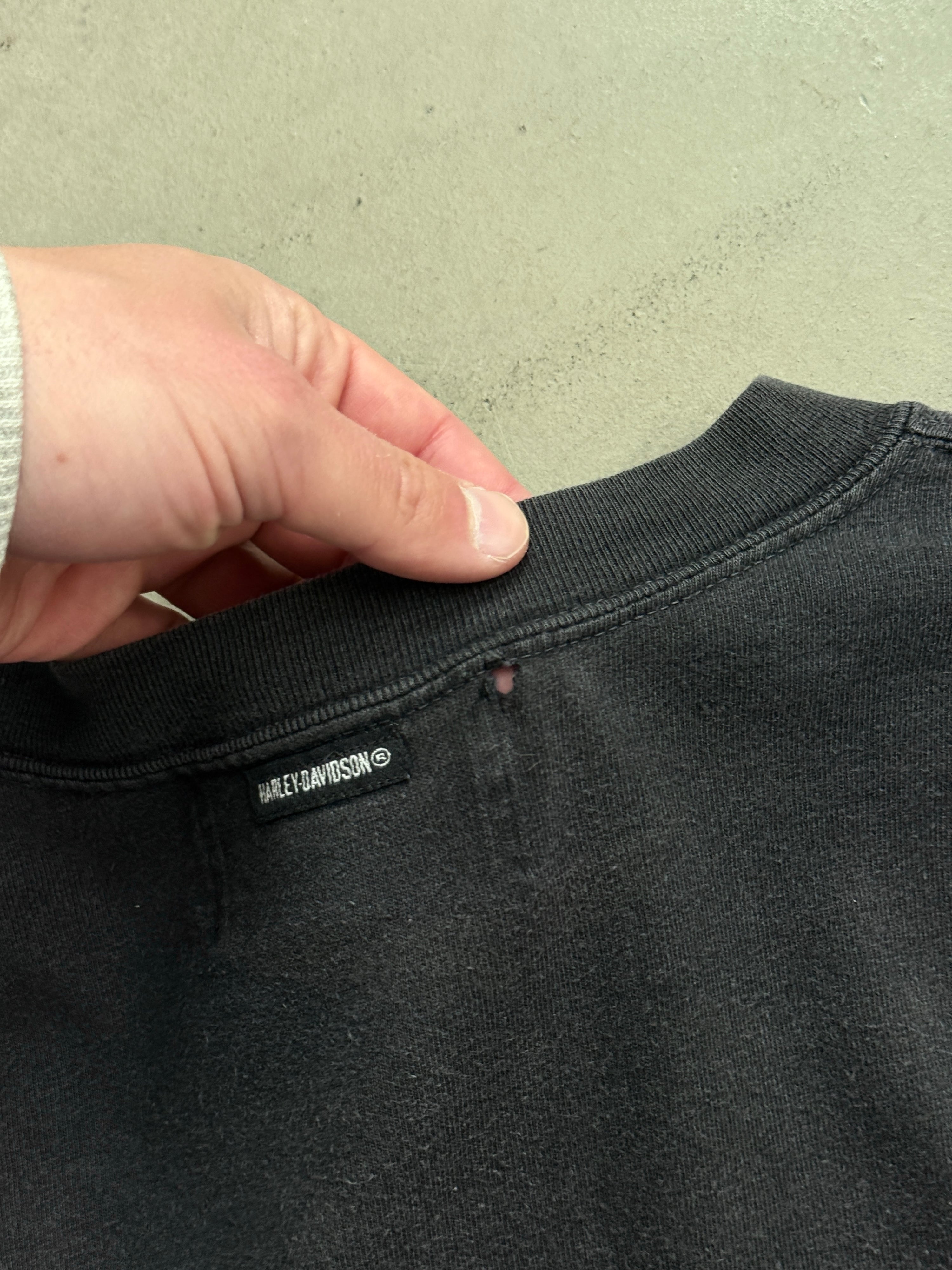 Vintage Faded Harley Davidson “V2” Longsleeve Black - L