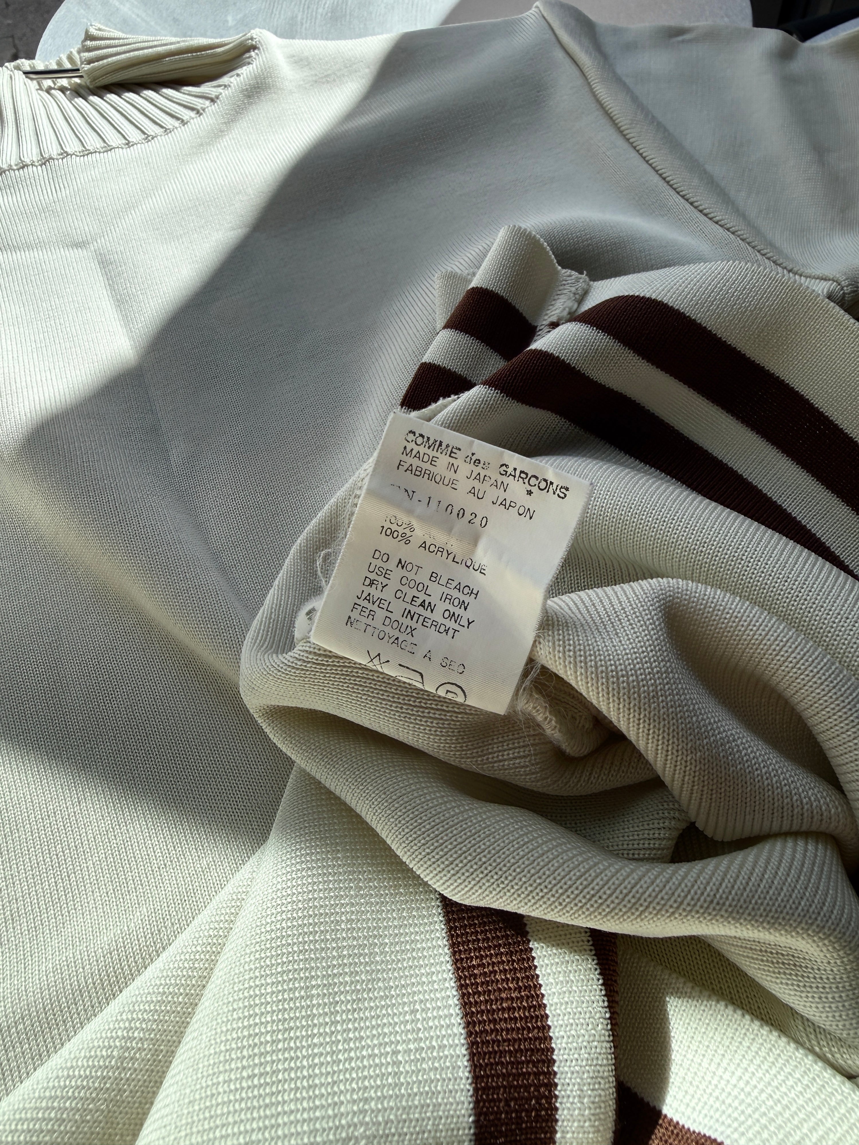 AD1990 Tricot Comme des Garçons Rollneck Longsleeve Top Cream - XS