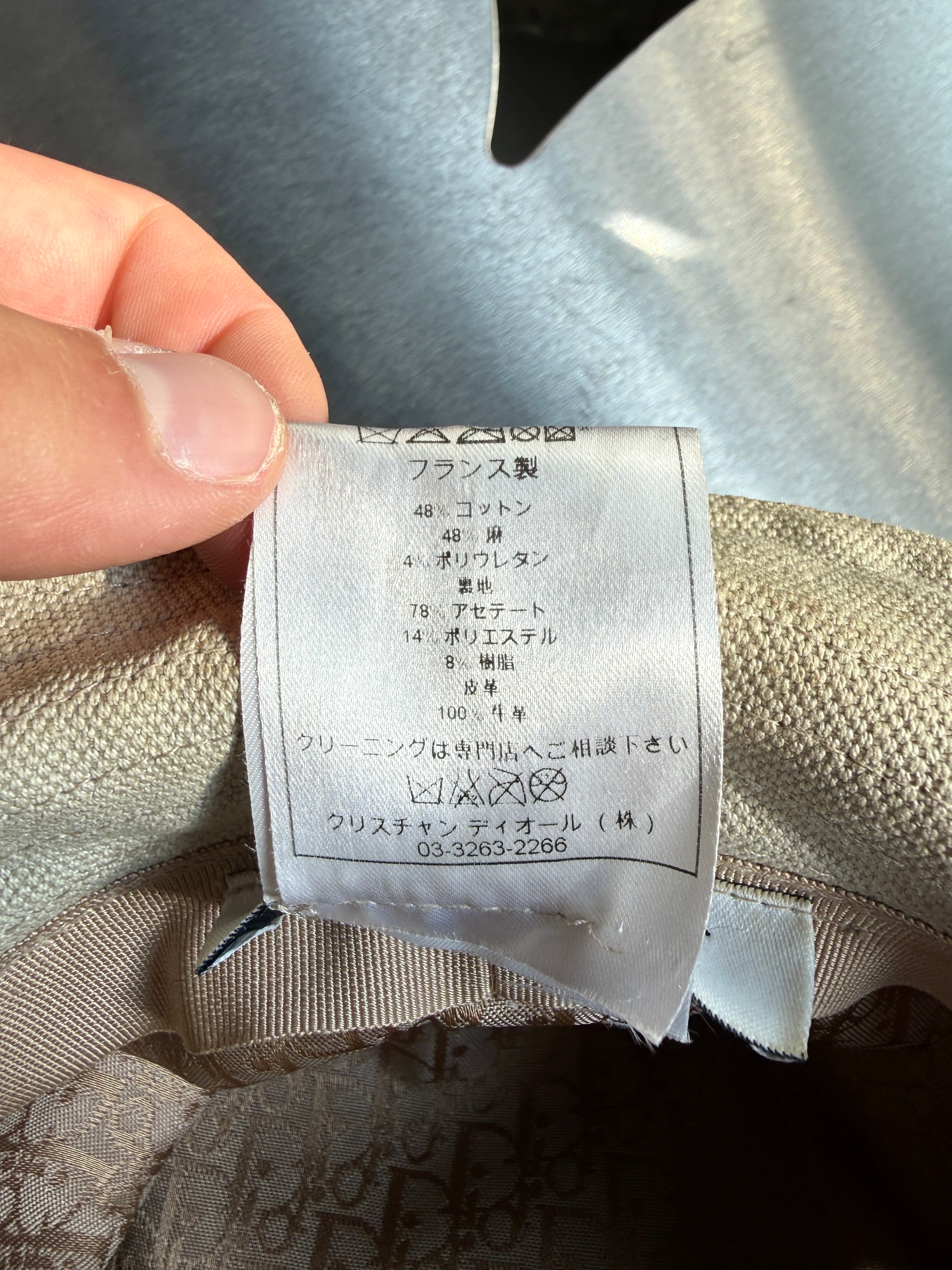 Vintage Christian Dior Canvas Safari Oblique Bucket Hat