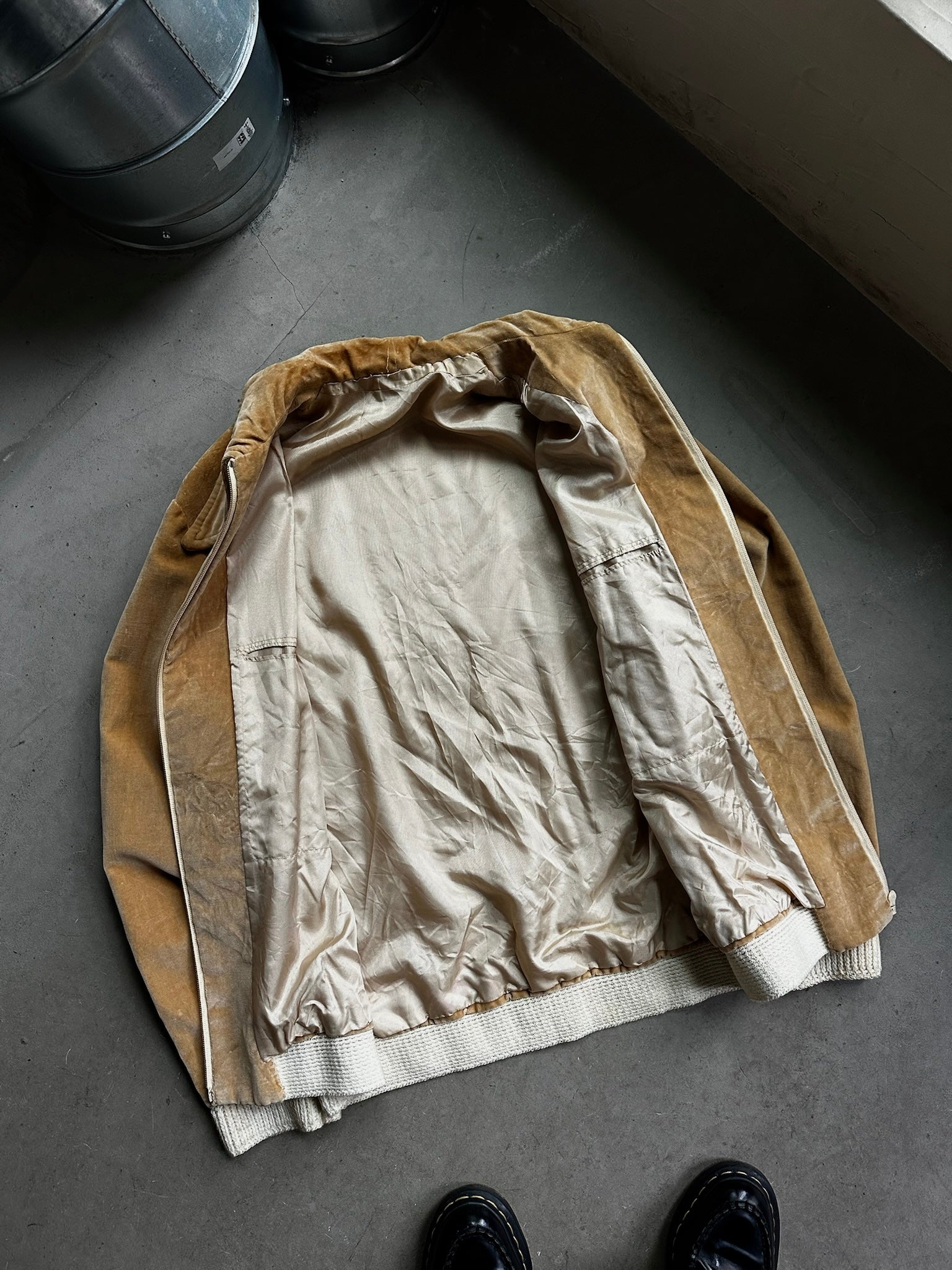 1970s Velour Jacket Brown - M