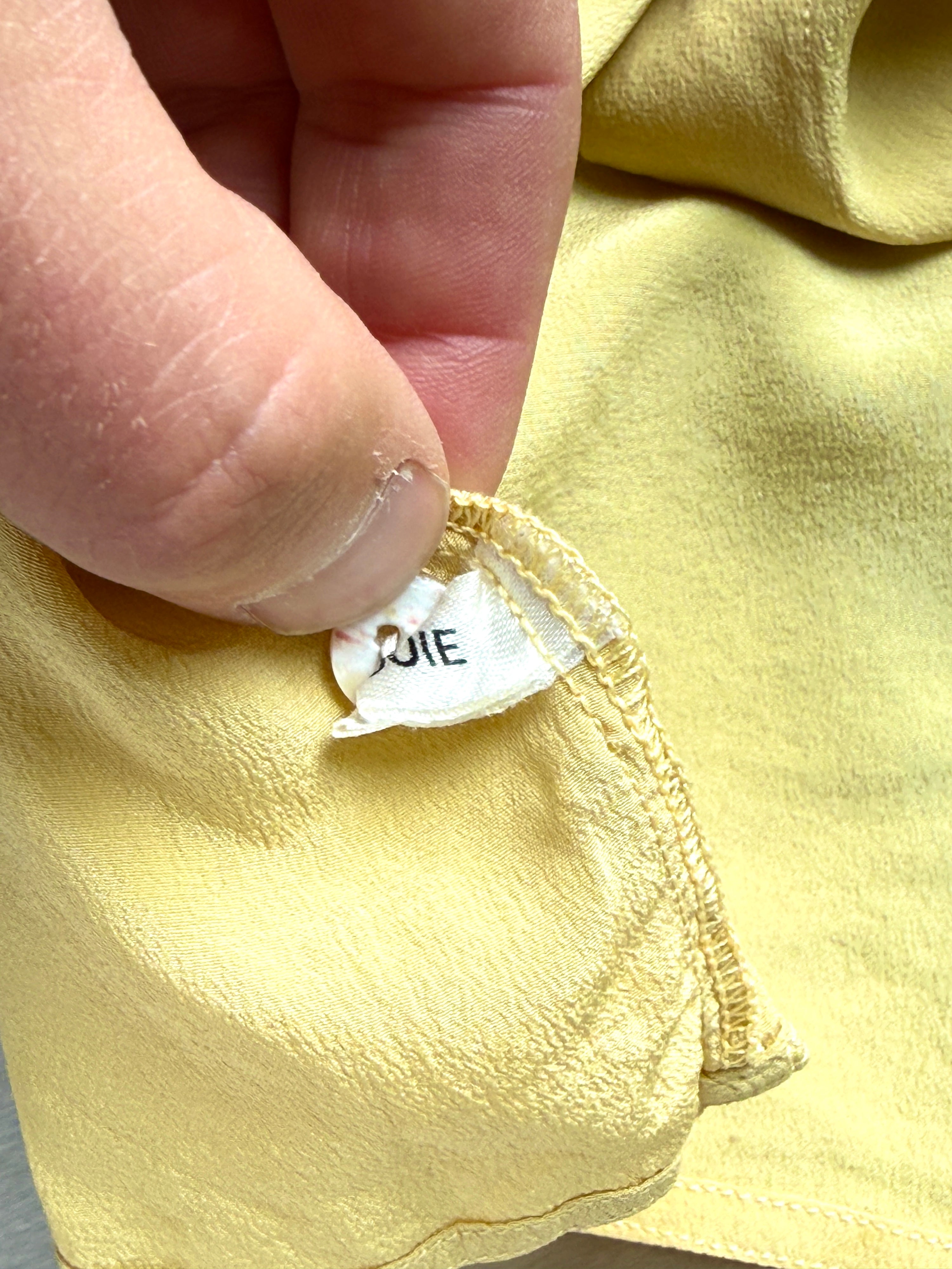 Vintage 1980s Chloé Sleeveless Silk Blouse Butter Yellow - S