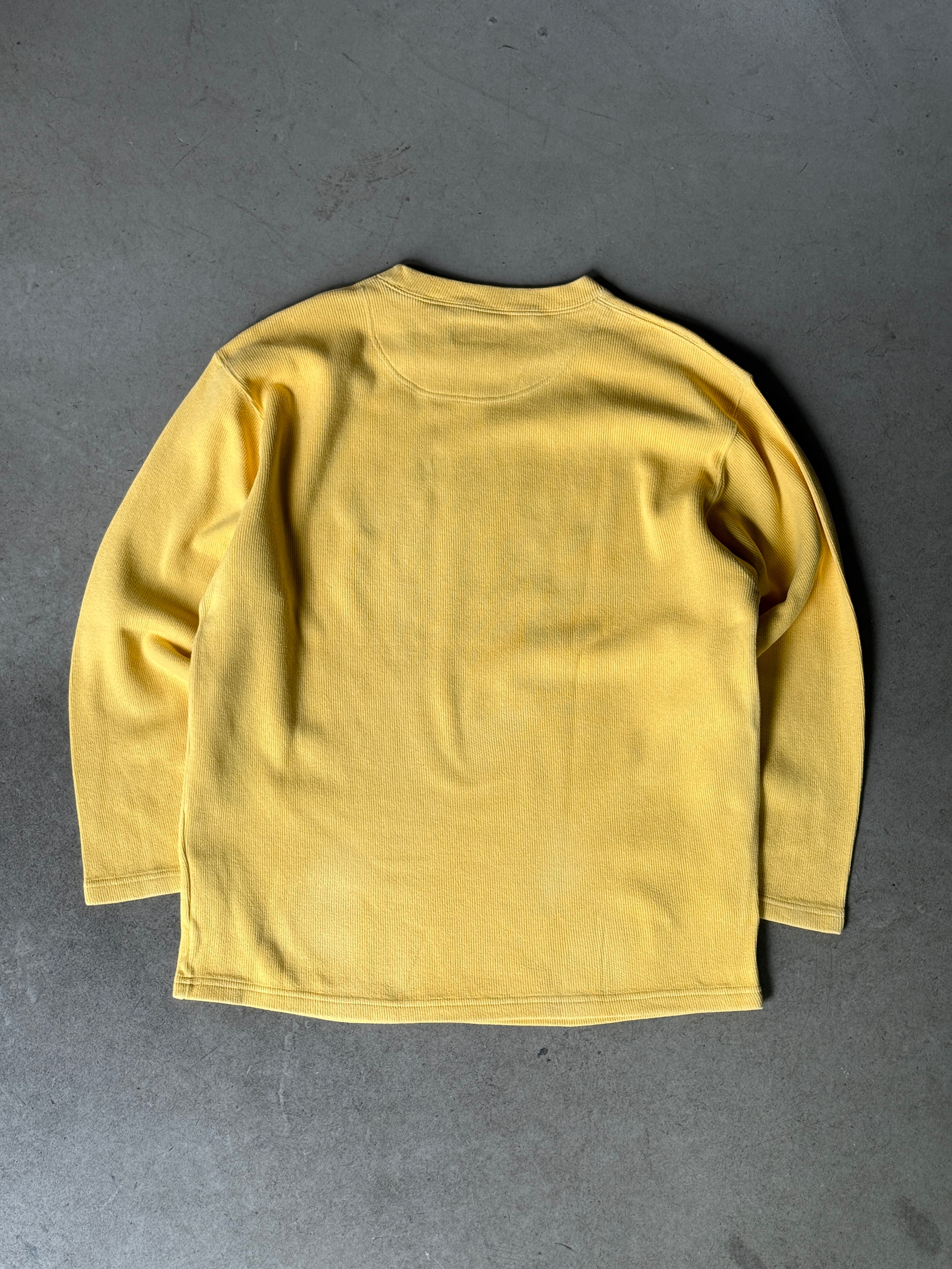 Vintage 1990s Studio Adventures "Joe Cool" Snoopy Sweater Yellow - XL