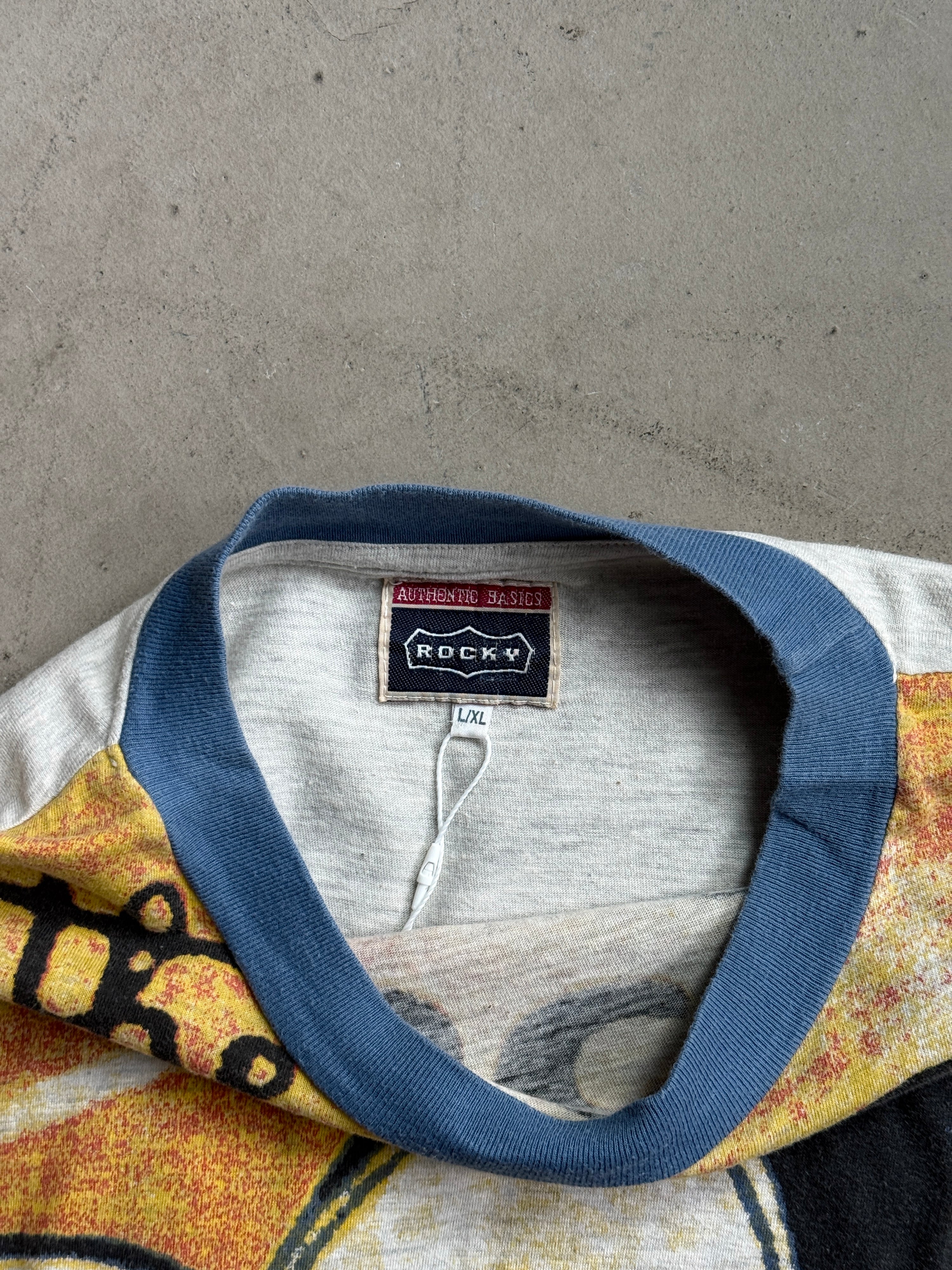 Vintage 1990s Rocky AOP “Autocraft” Tee - XL