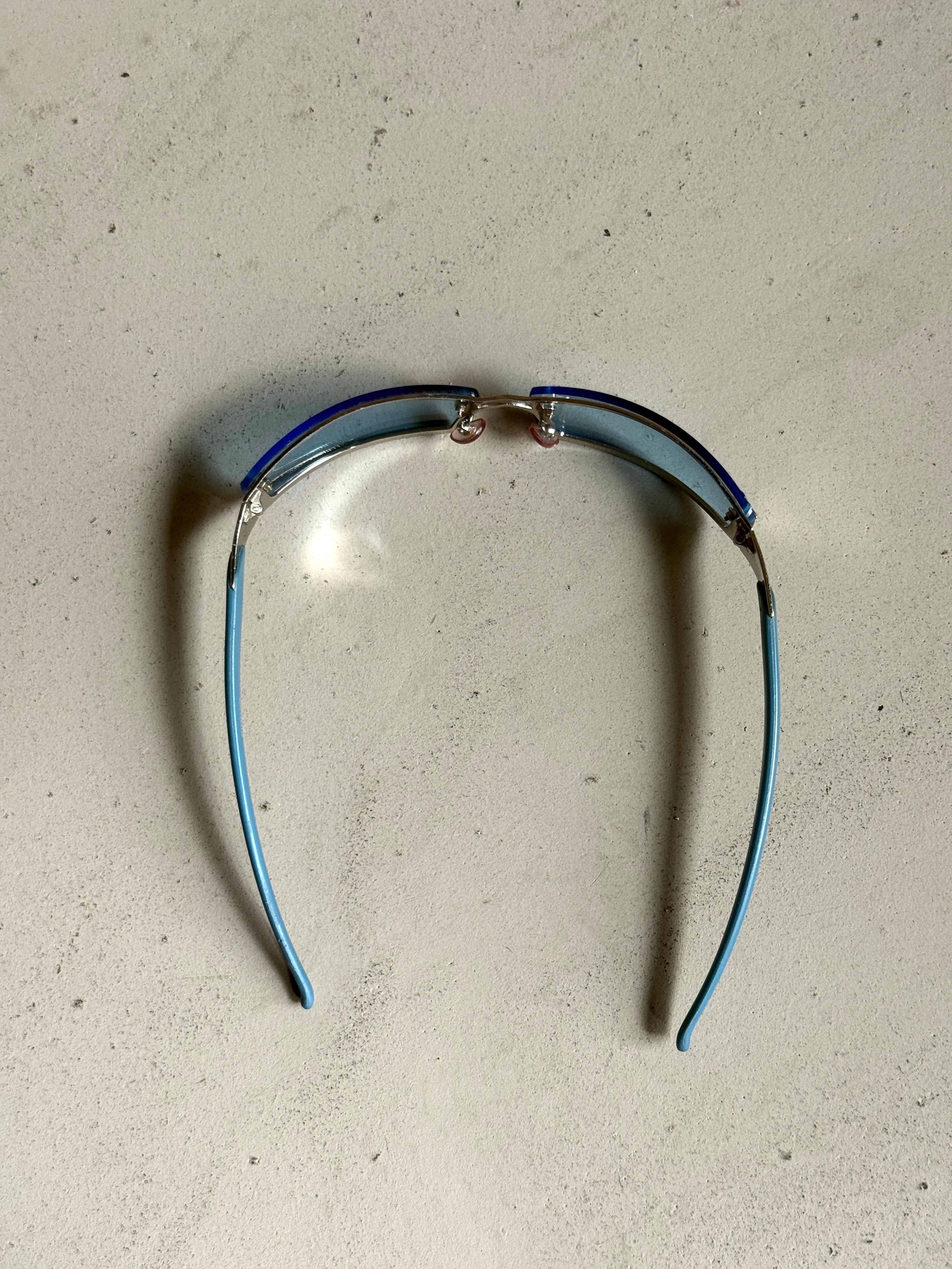 Vintage Emporio Armani Wrap Sunglasses Baby Blue