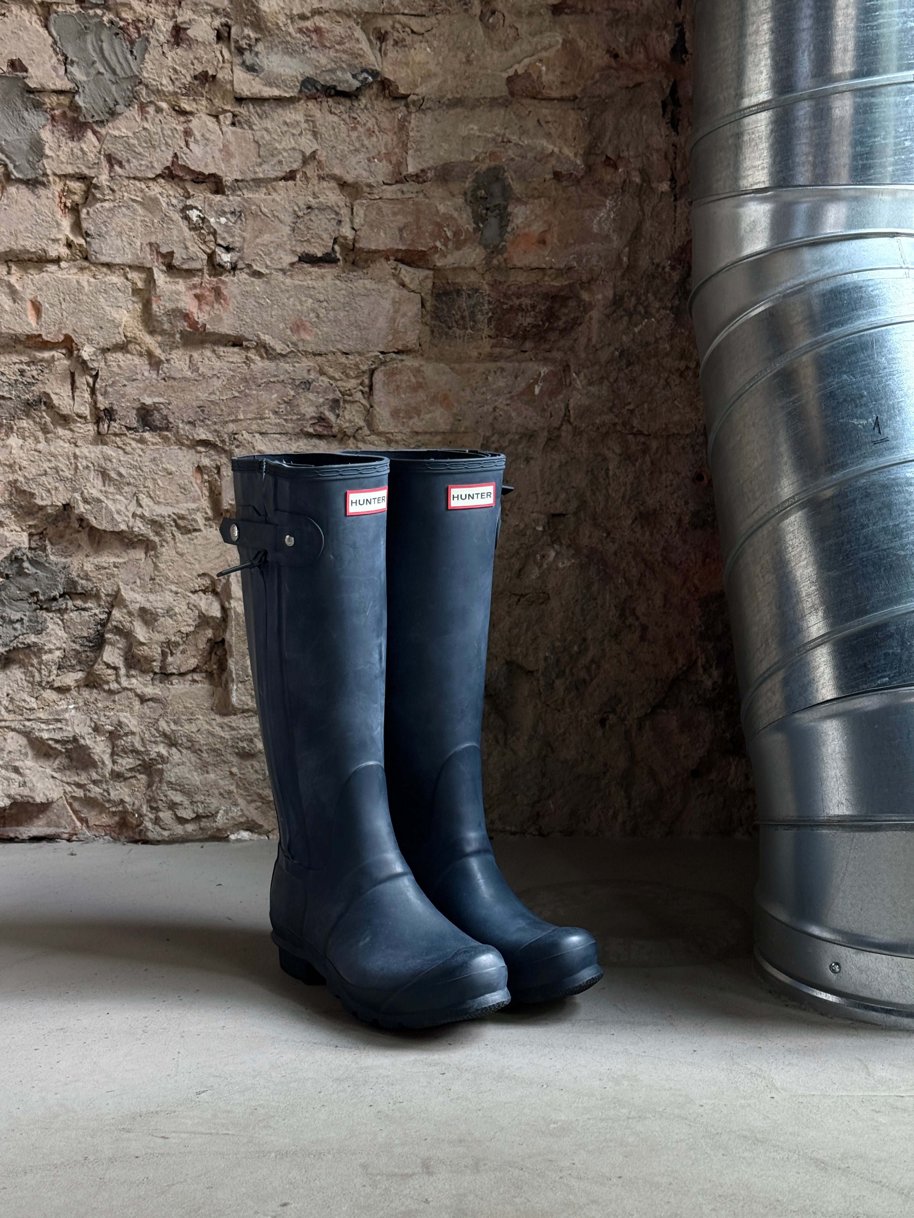 Hunter Wellington Rubber Boots Navy - EU 37