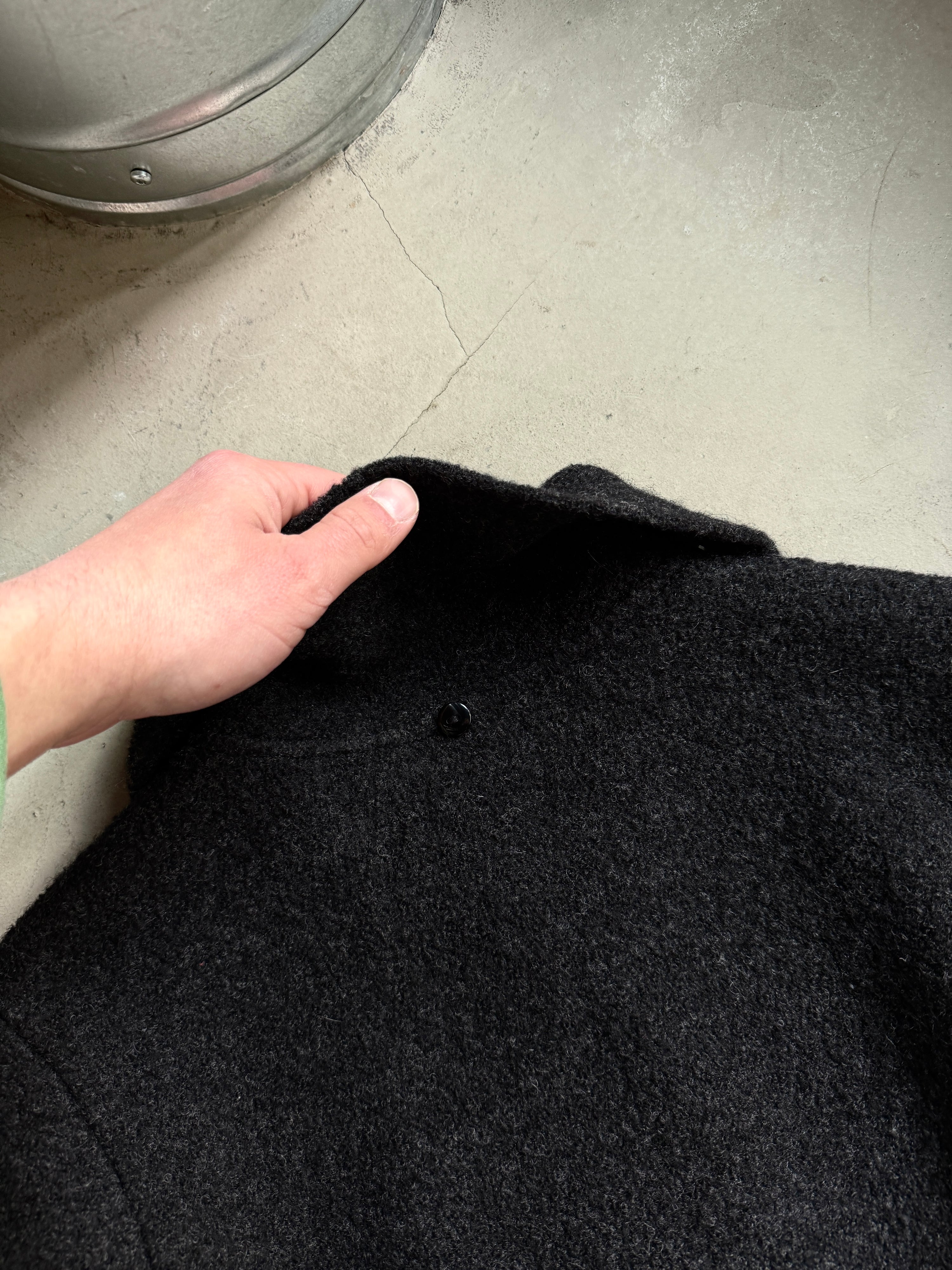 Vintage 2000s Cop Copine Big Button Wool Coat Black - S
