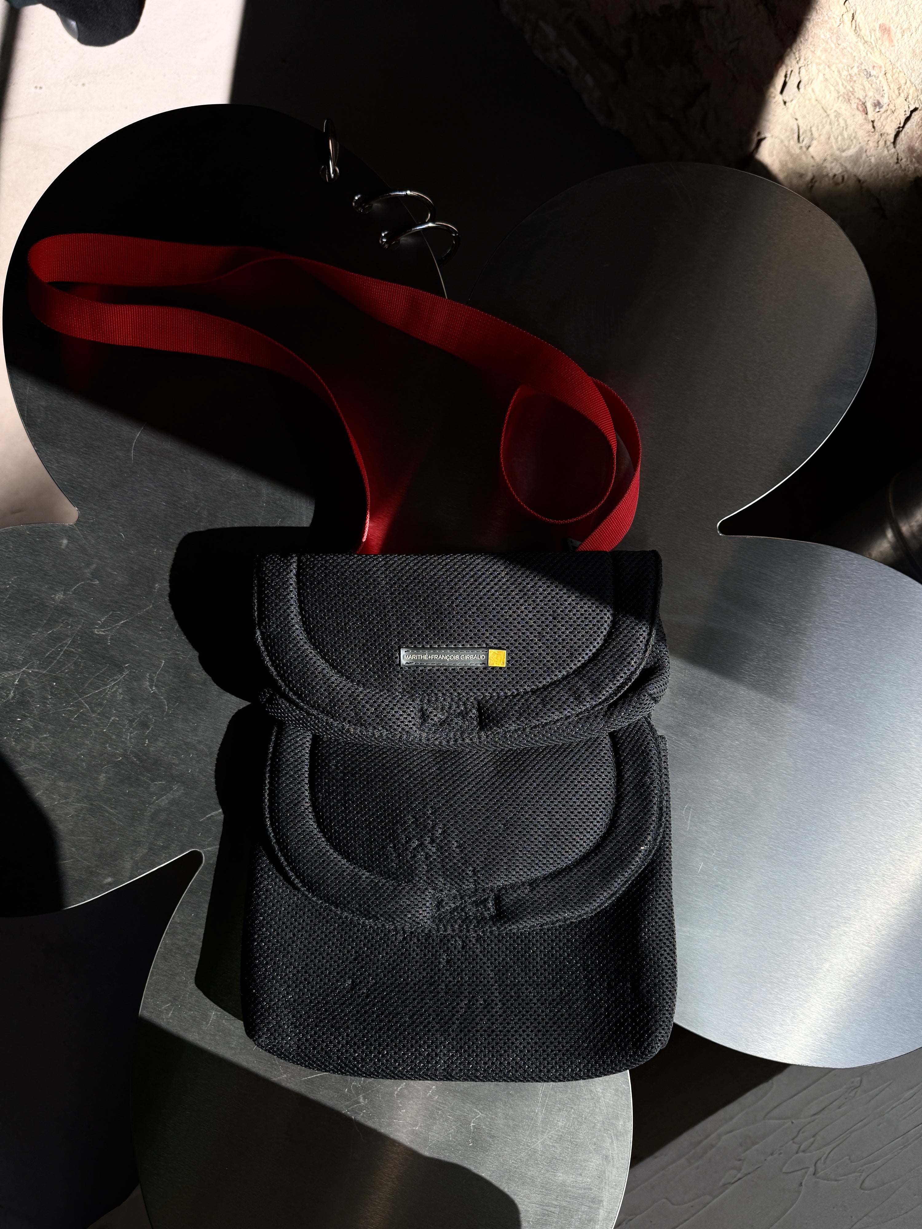 Vintage Marithé + François Girbaud Crossbody Mesh Bag Black