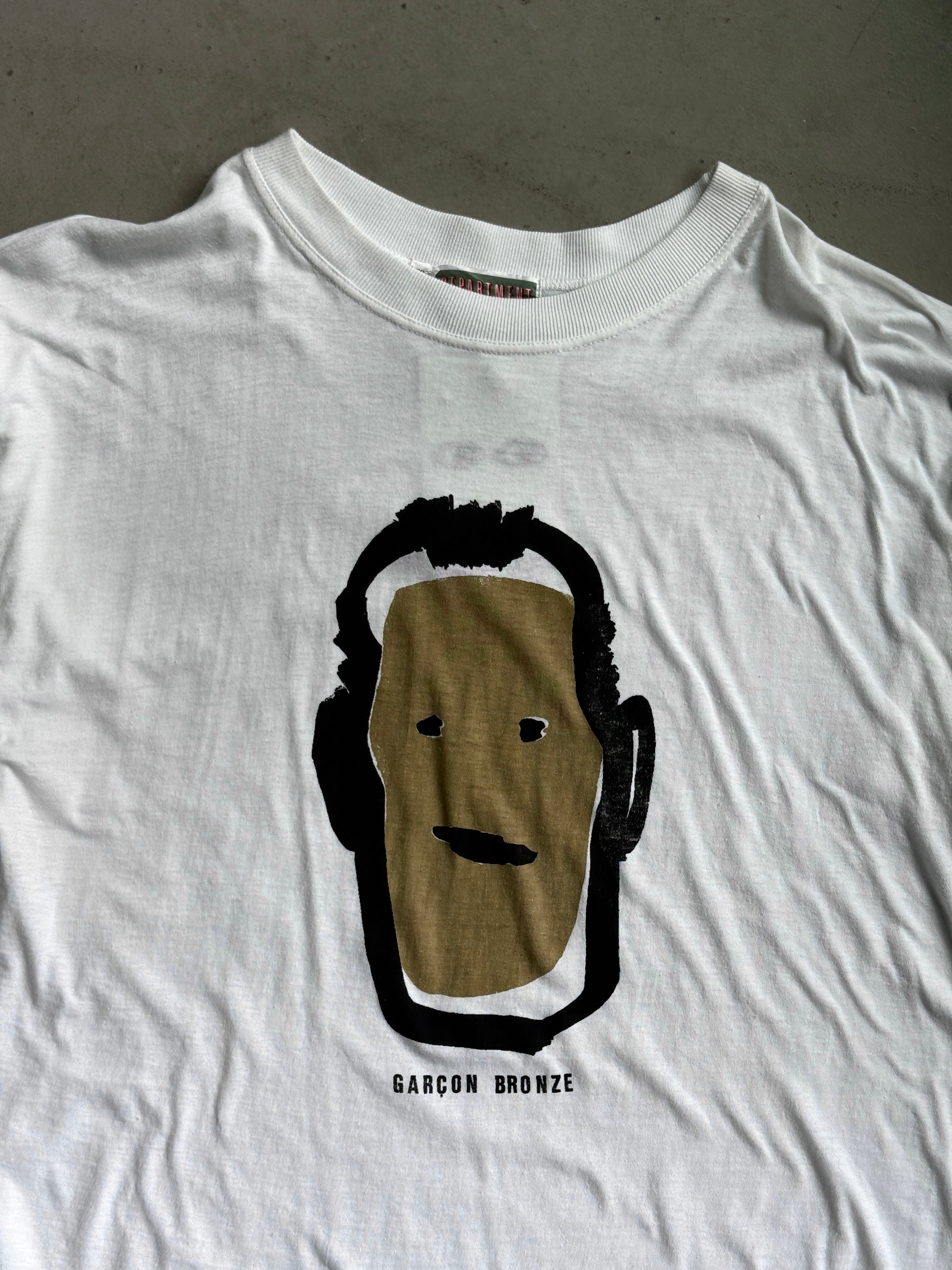 Vintage Garcon Bronze Art T-Shirt White - XL