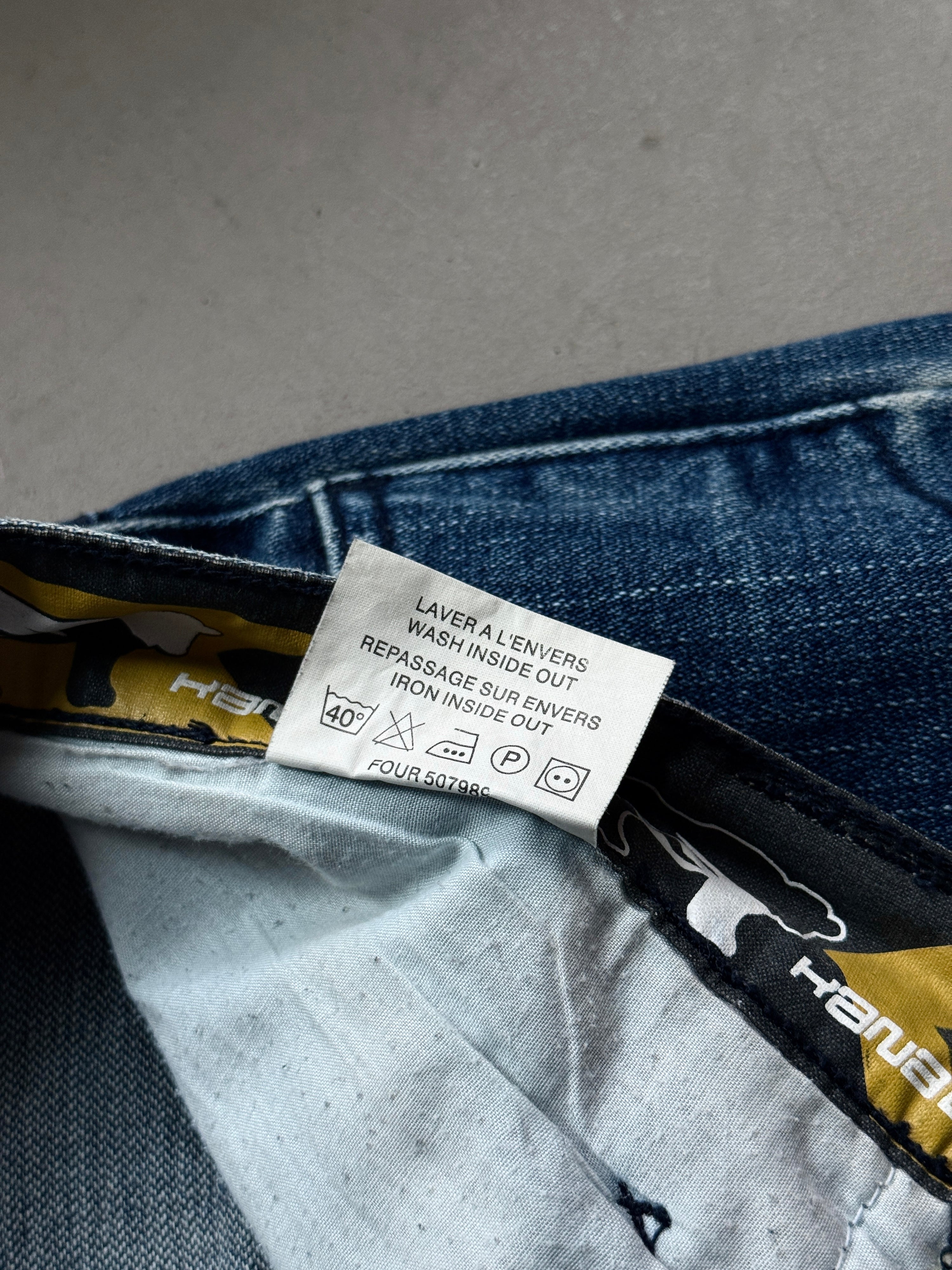 Vintage Kana Beach Baggy Zip Off Rave Jeans - W33 L31