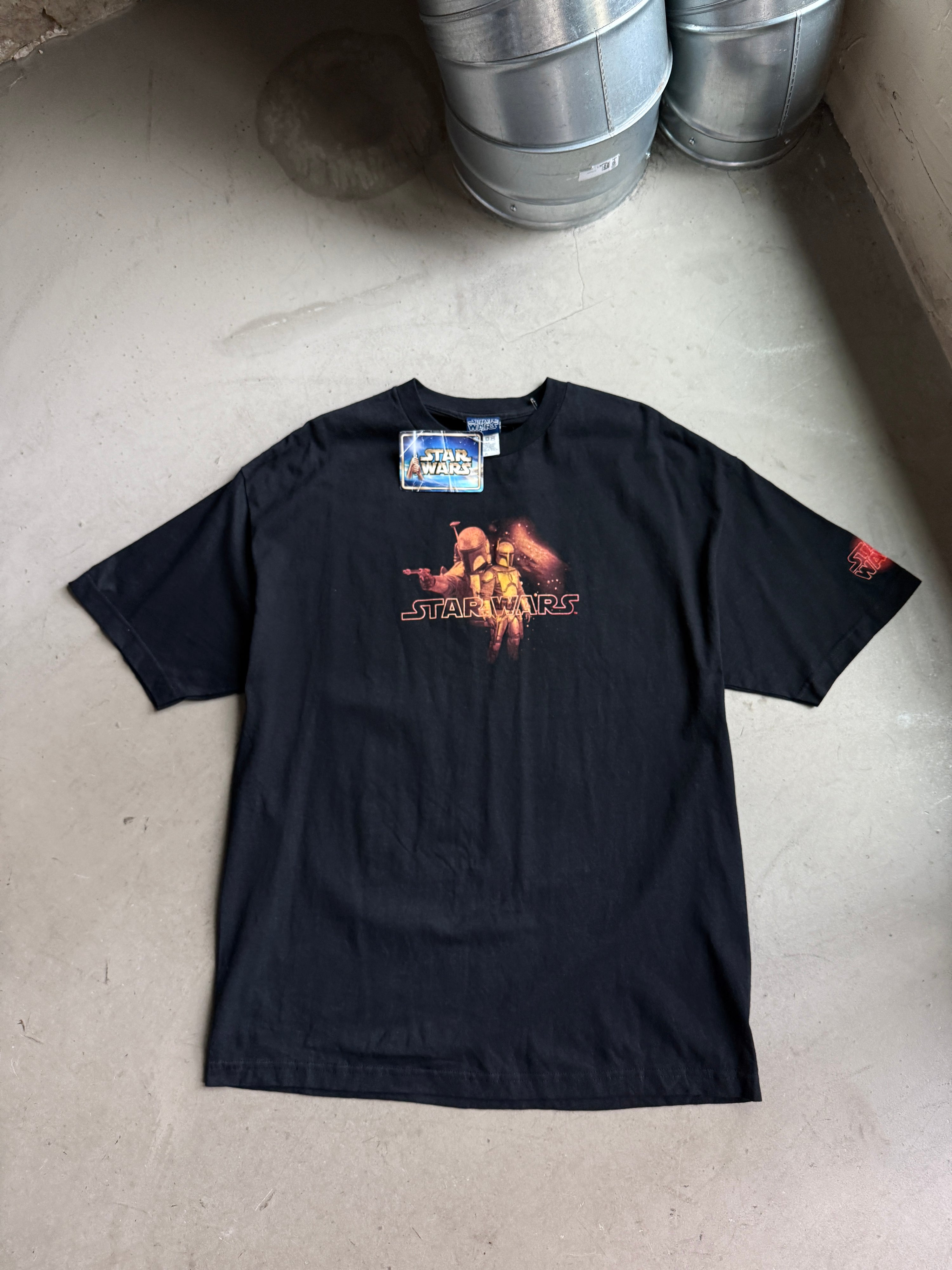 Vintage 2002 Deadstock Star Wars "Jango Fett" T-Shirt Black - XL