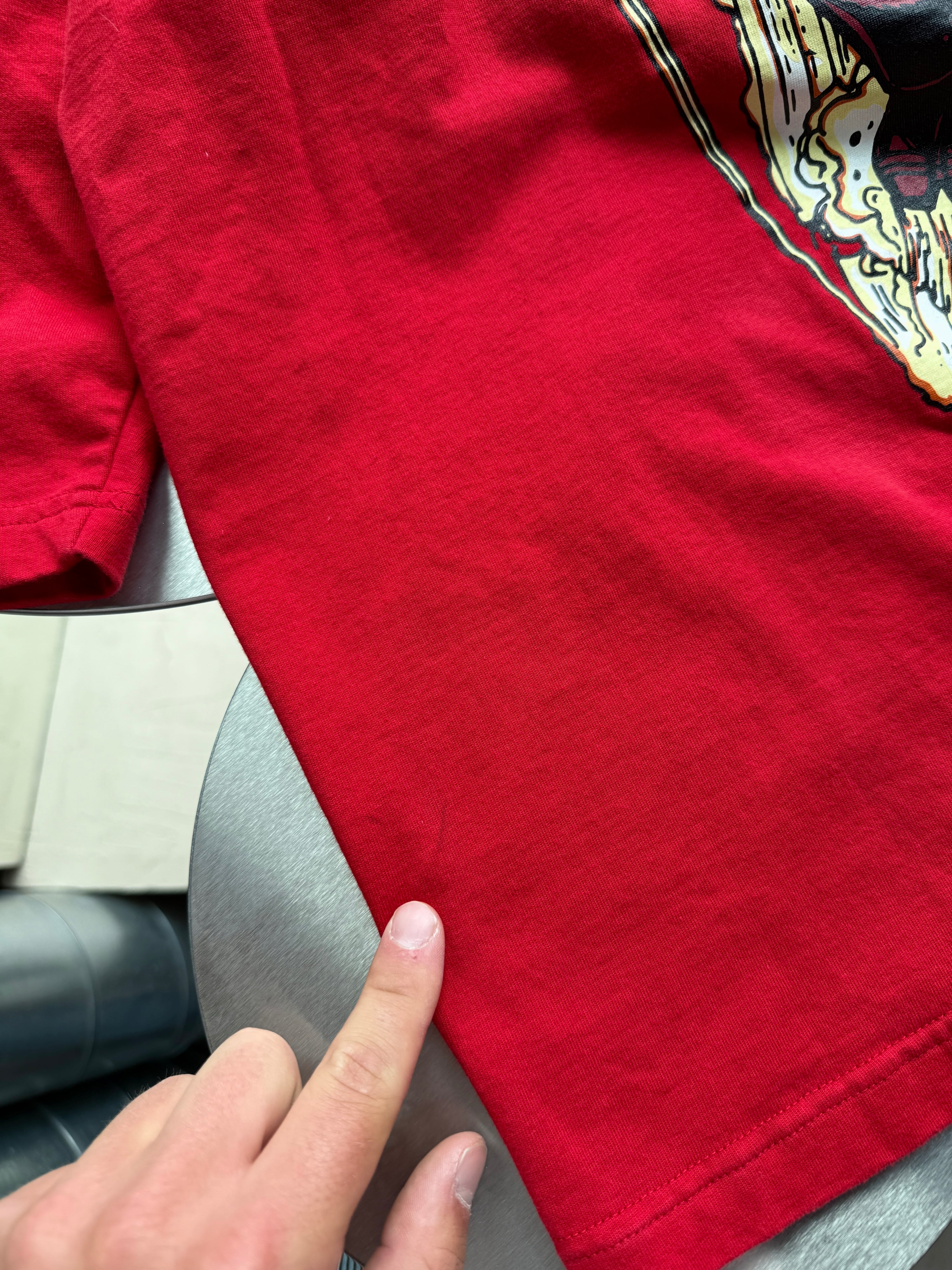 Vintage Marvel Iron Man x Johnny Blaze Tee Red - L