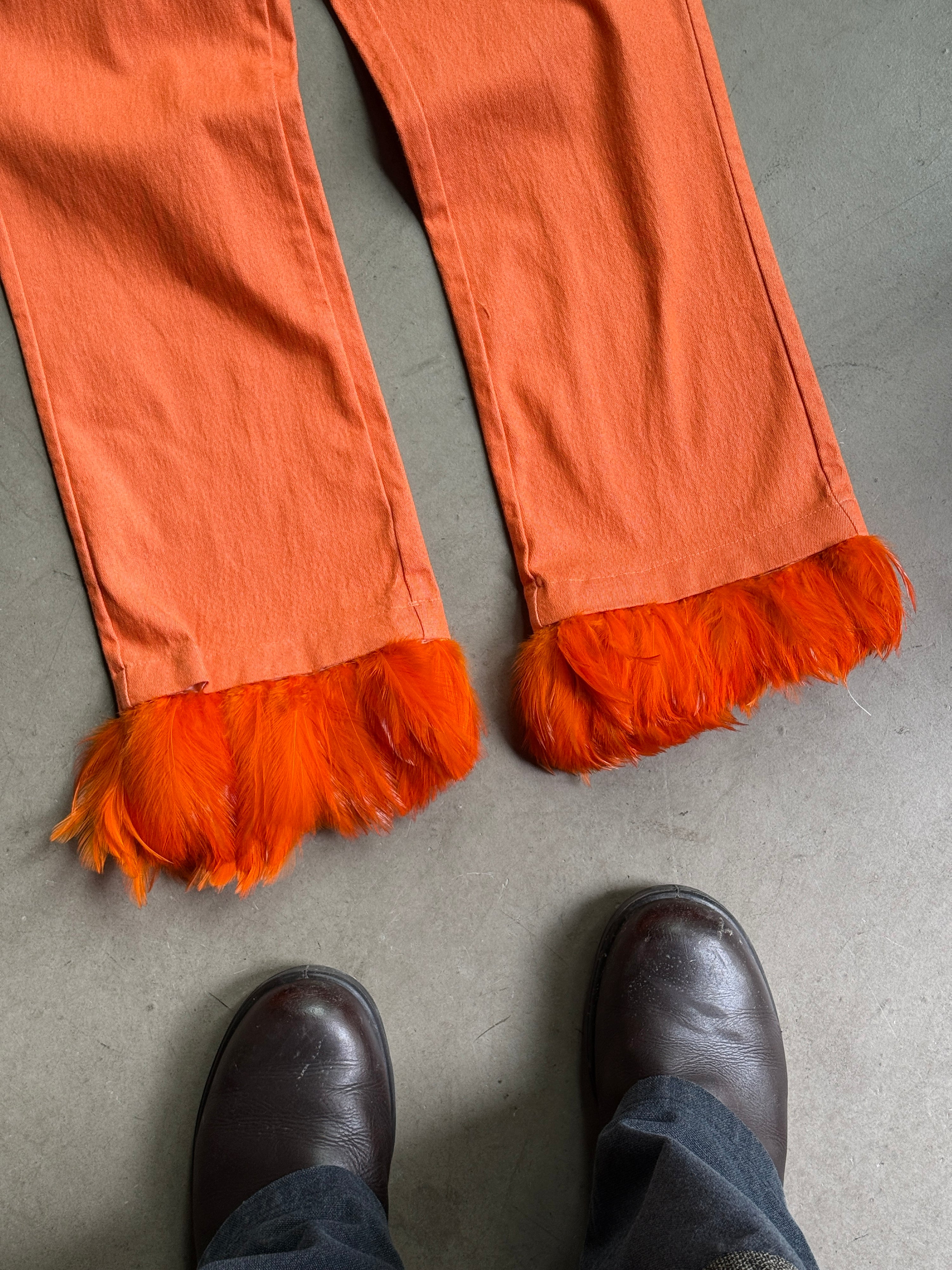 Vintage “Boyco” Feather Capri Pants Orange - W26 L26