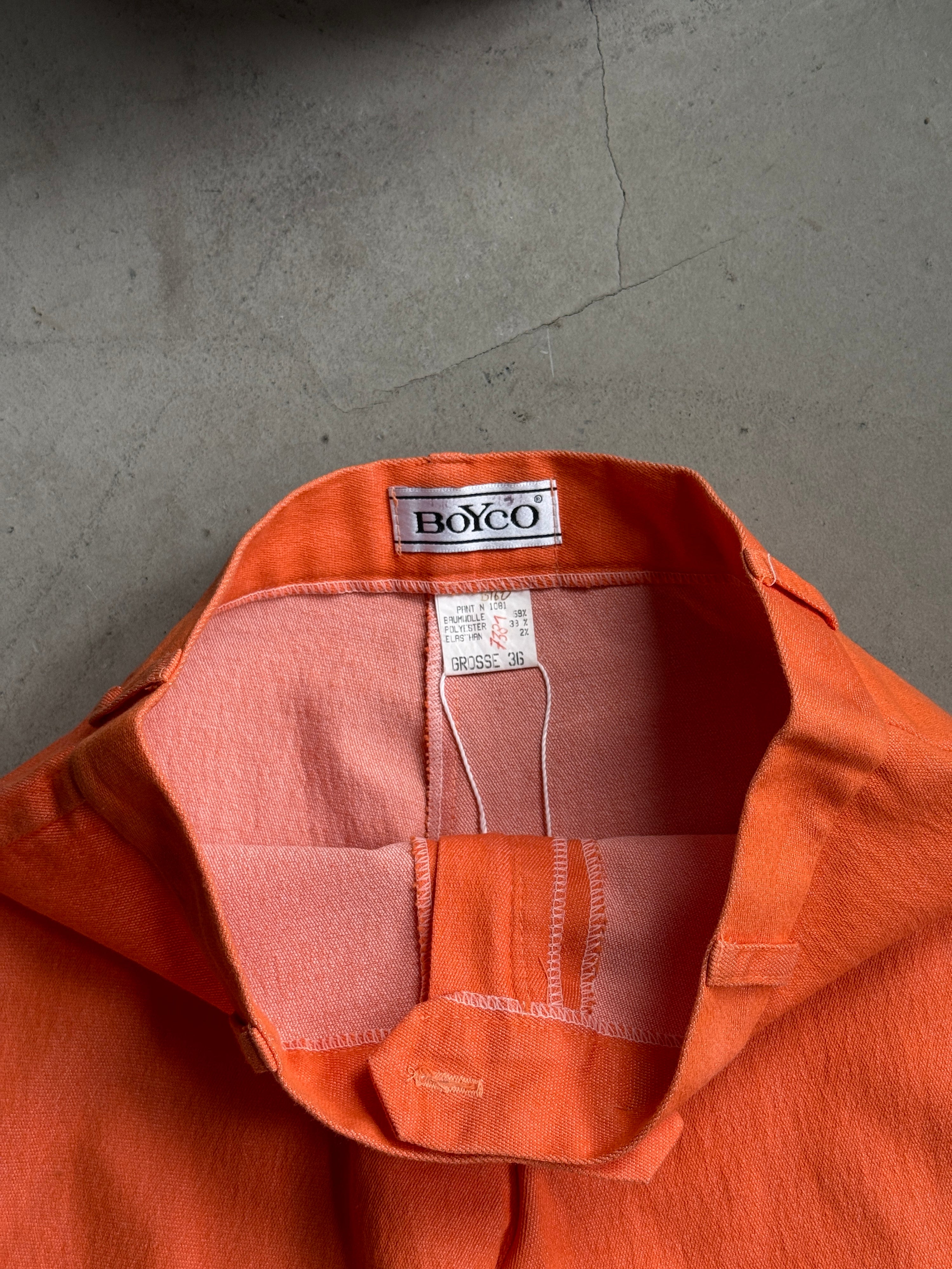 Vintage “Boyco” Feather Capri Pants Orange - W26 L26