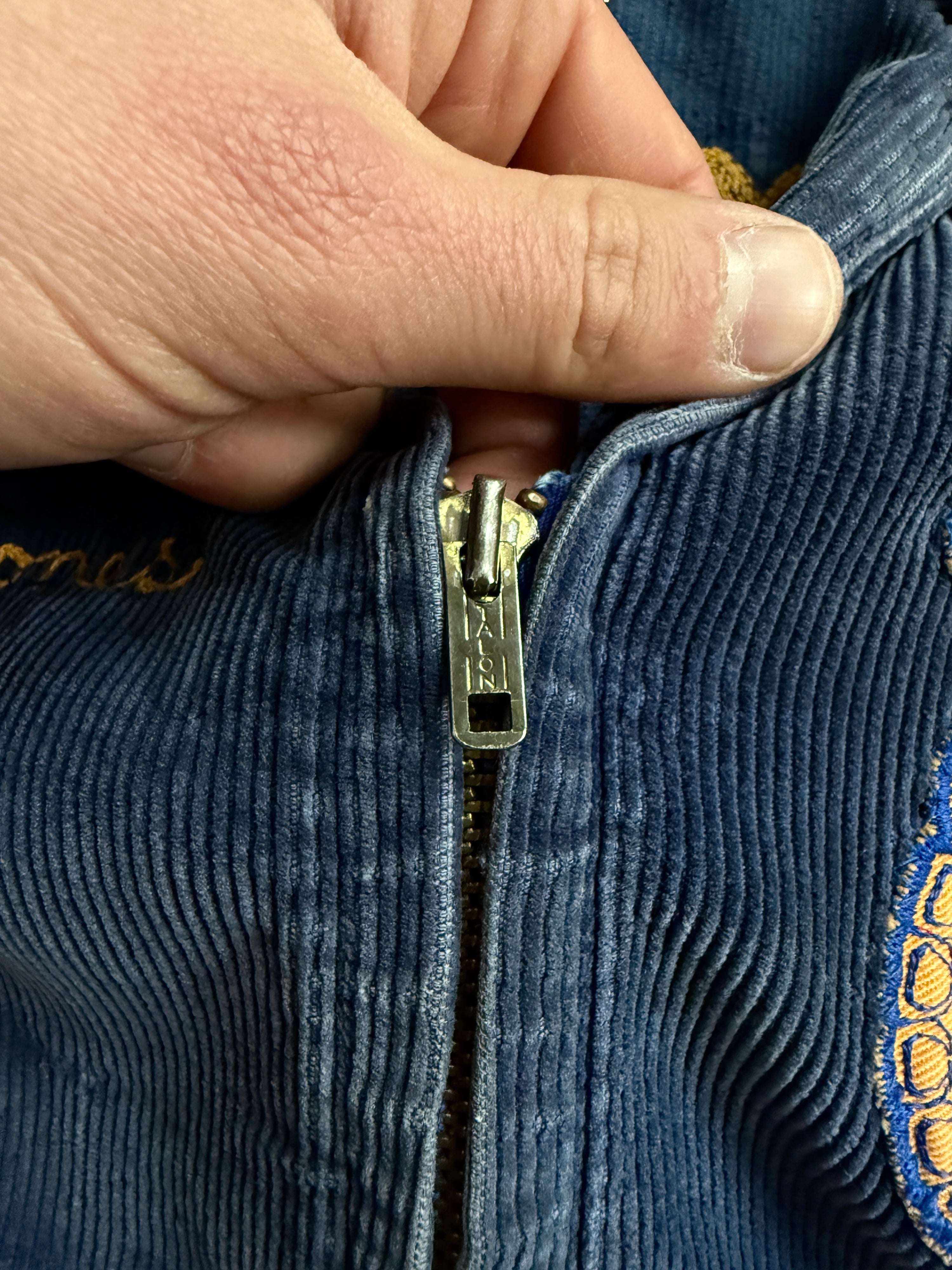 Vintage 1960/70s FFA Texas Chainstitched Jacket Blue - S