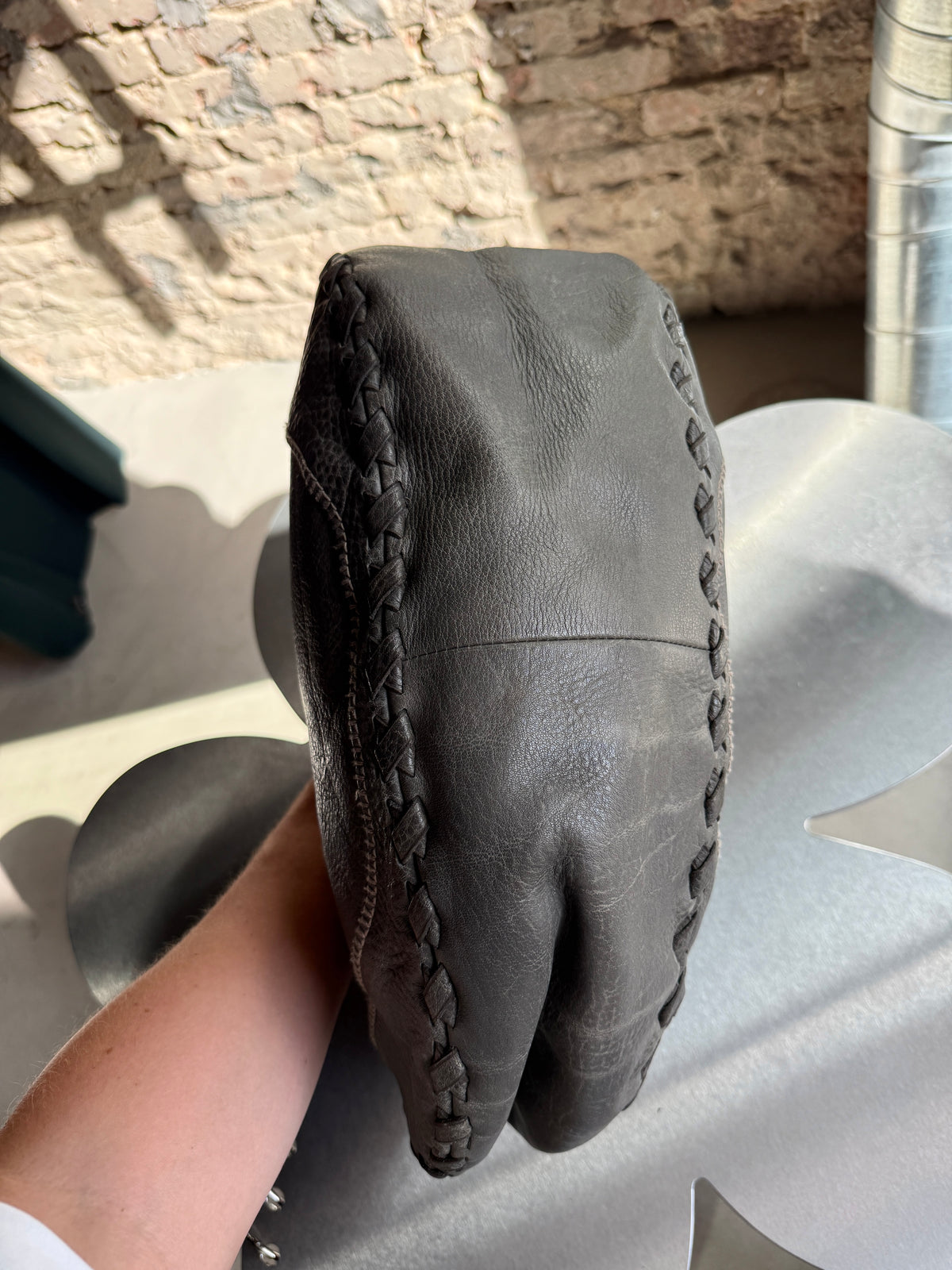 Gucci Gray Leather Charlotte Tote Bag