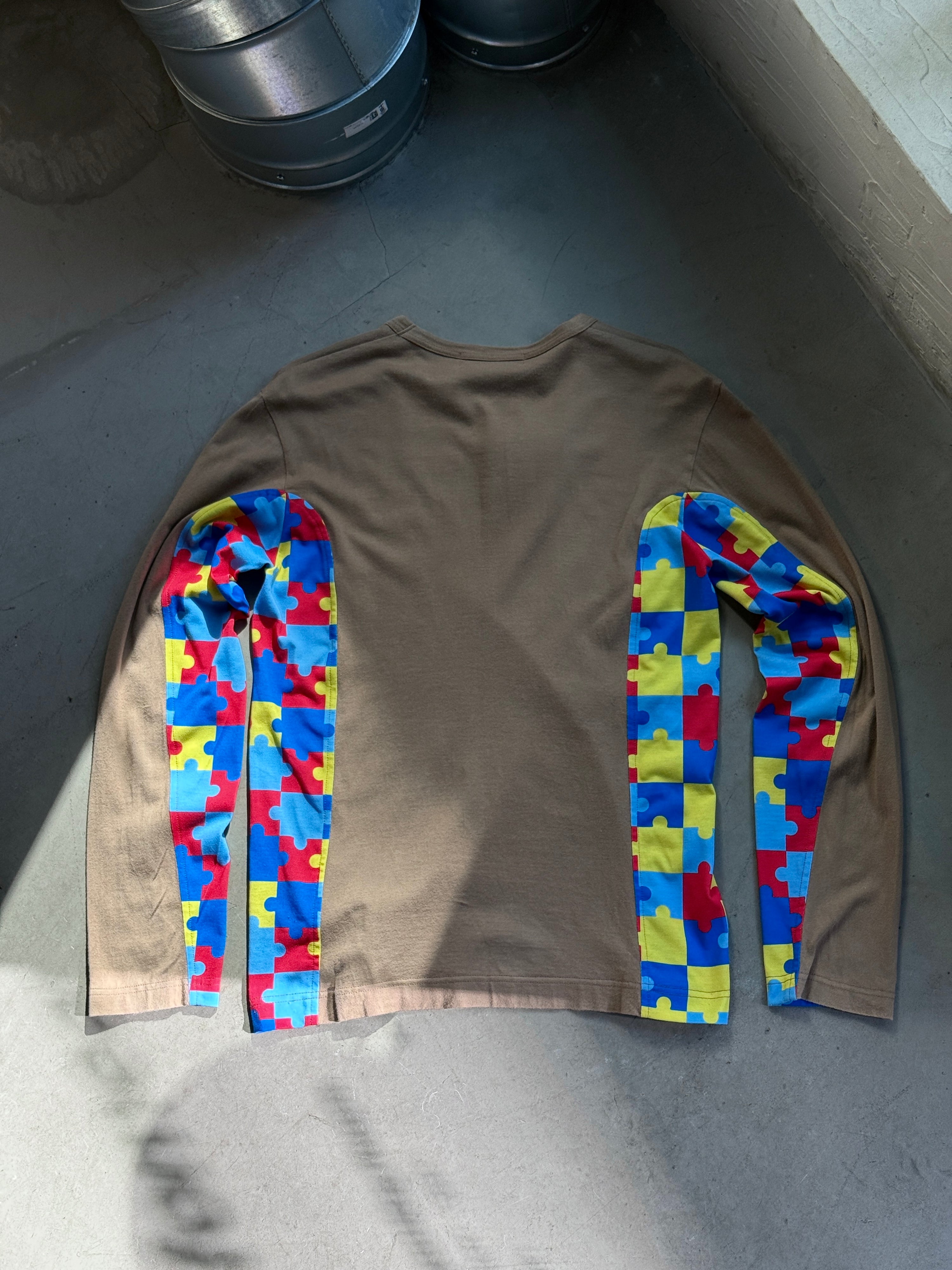 AD2023 Comme des Garçons Homme Deux “Puzzle” Longsleeve Beige - S