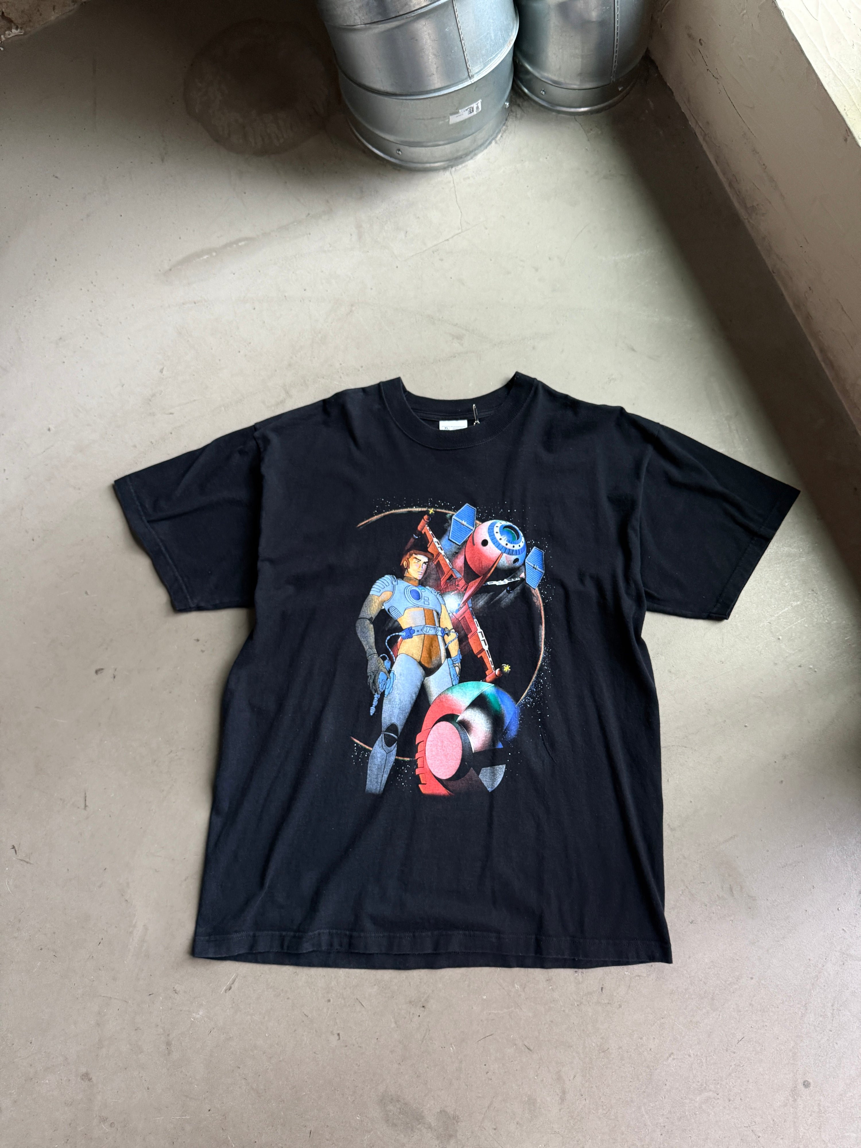 Vintage 1990s Captain Future T-Shirt Black - XL